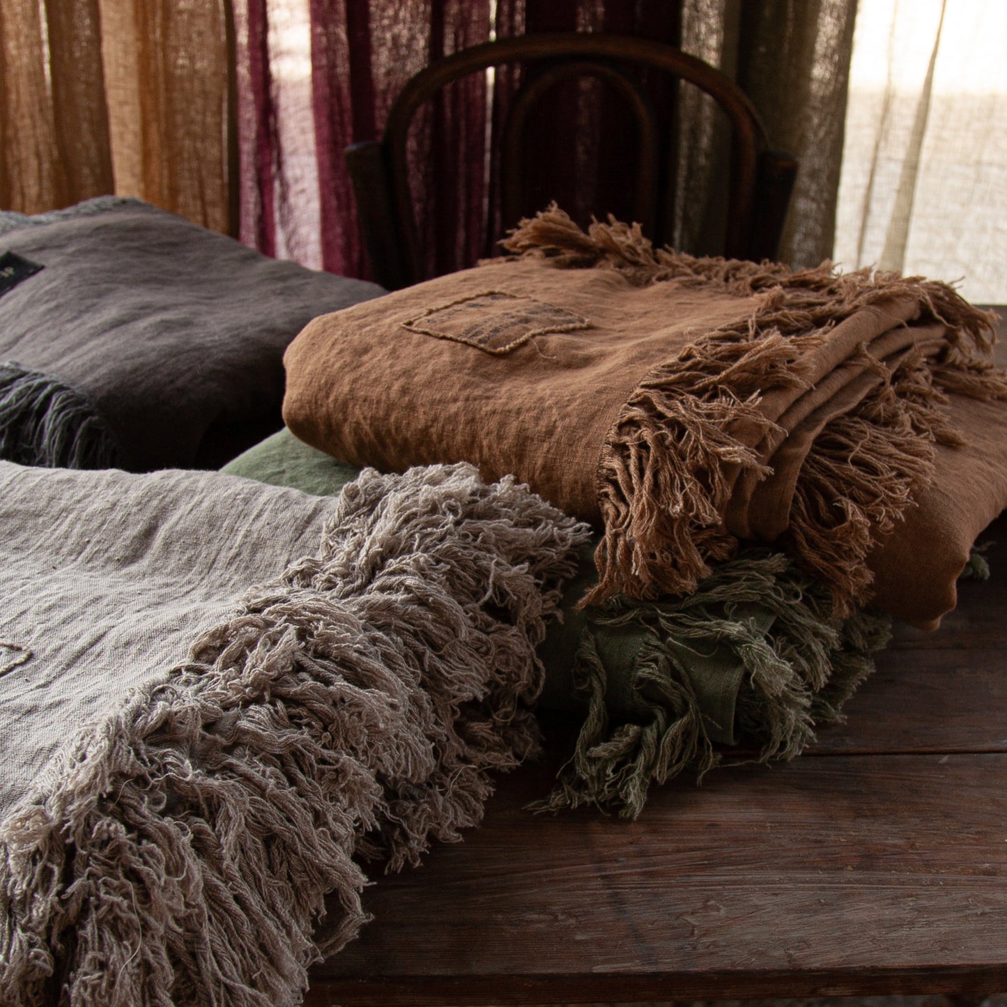 Colchas de lino lavado MARRAKECH