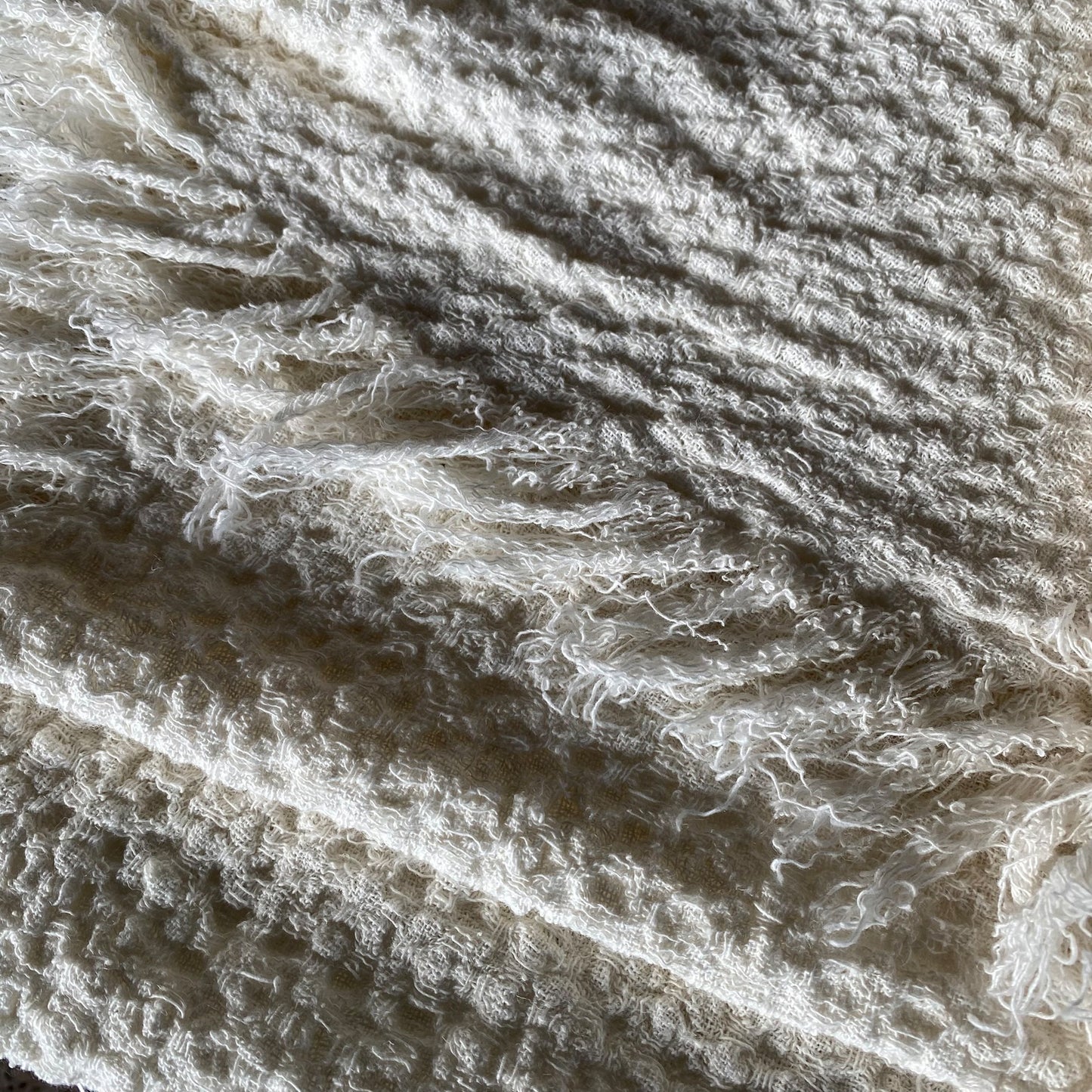 Manta/colcha de lino GOFRADA