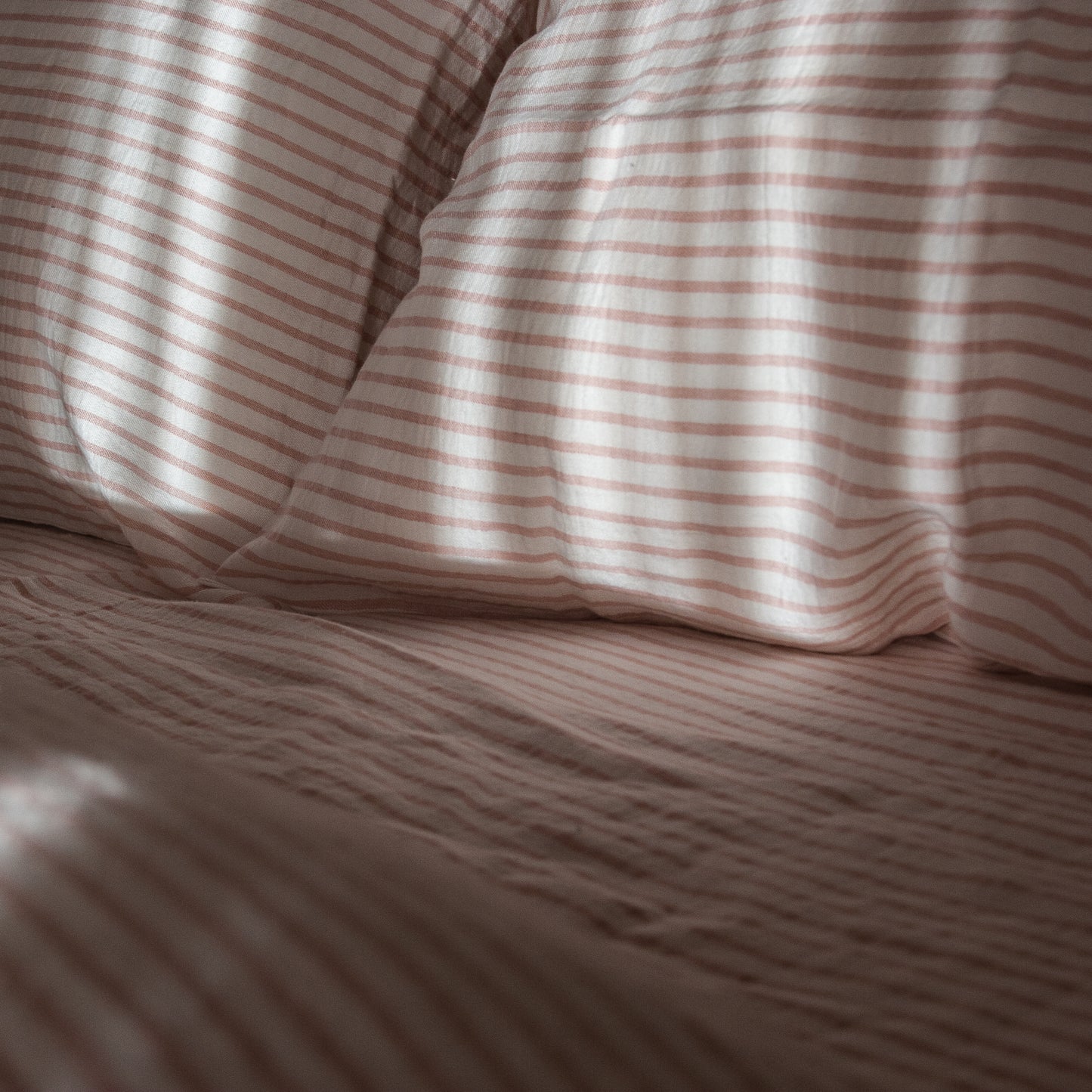 Bajeras de lino MARINERA rosa - dE.LENZO