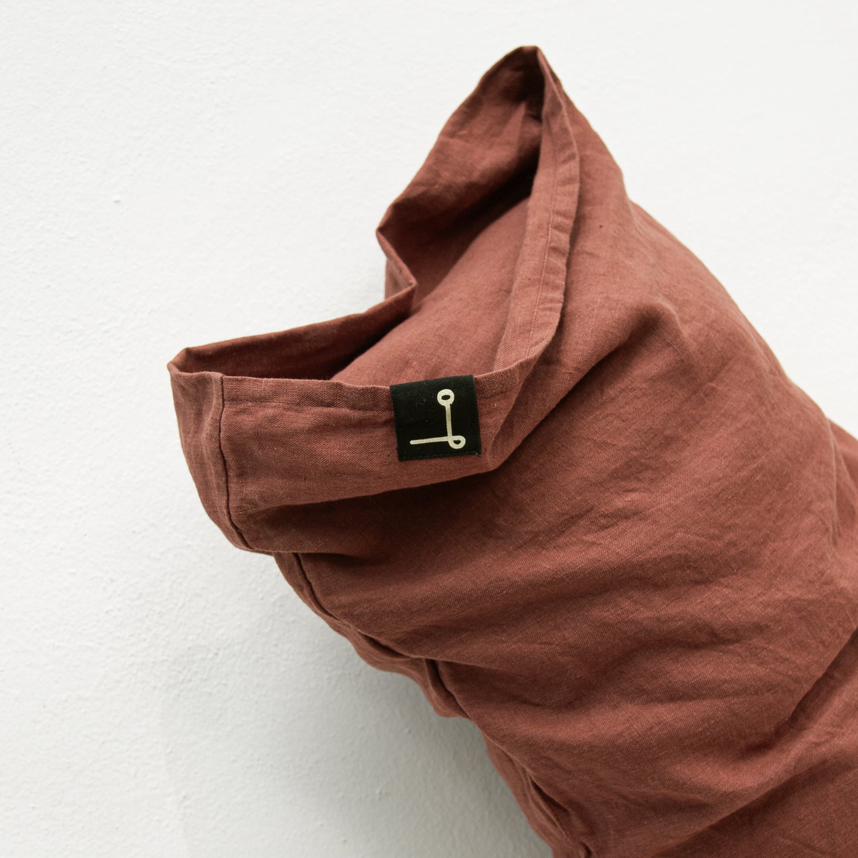 Funda de almohada lino TERRACOTA-170gr/m2