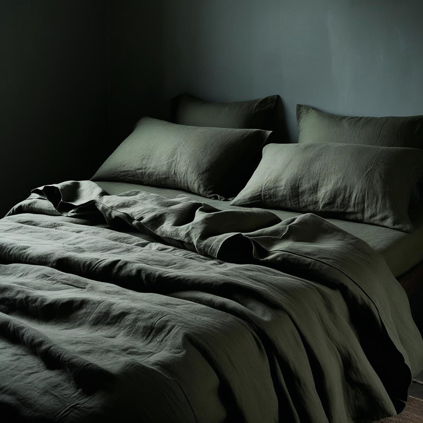 Juego completo lino CAPULET OLIVE-170gr/m2