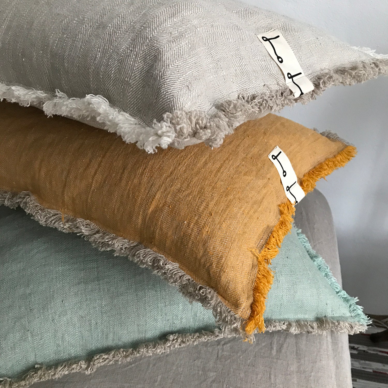 Funda de cojín de lino Jaipur 50x50cm colores