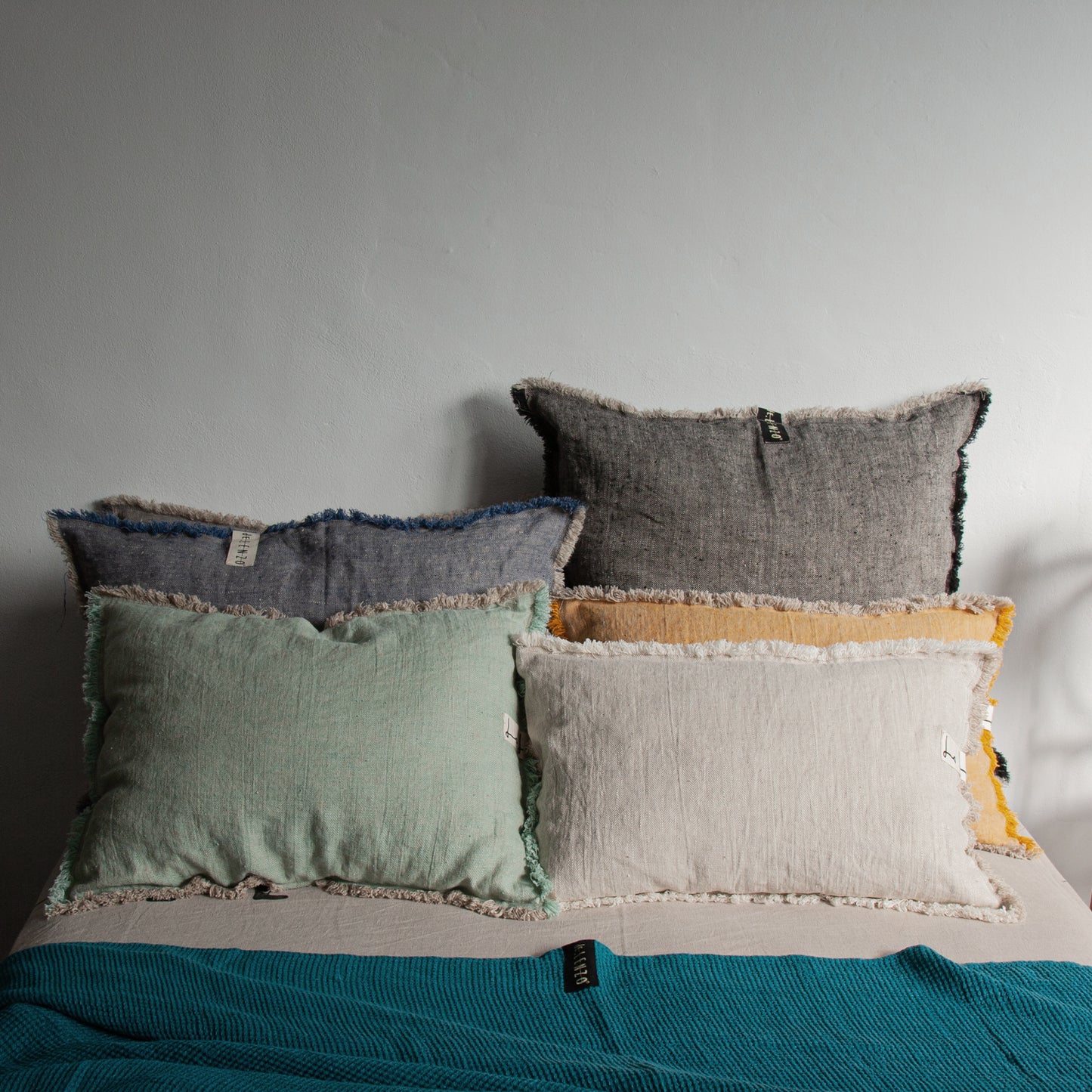 Funda de cojín de lino Jaipur 50x70cm conjunto