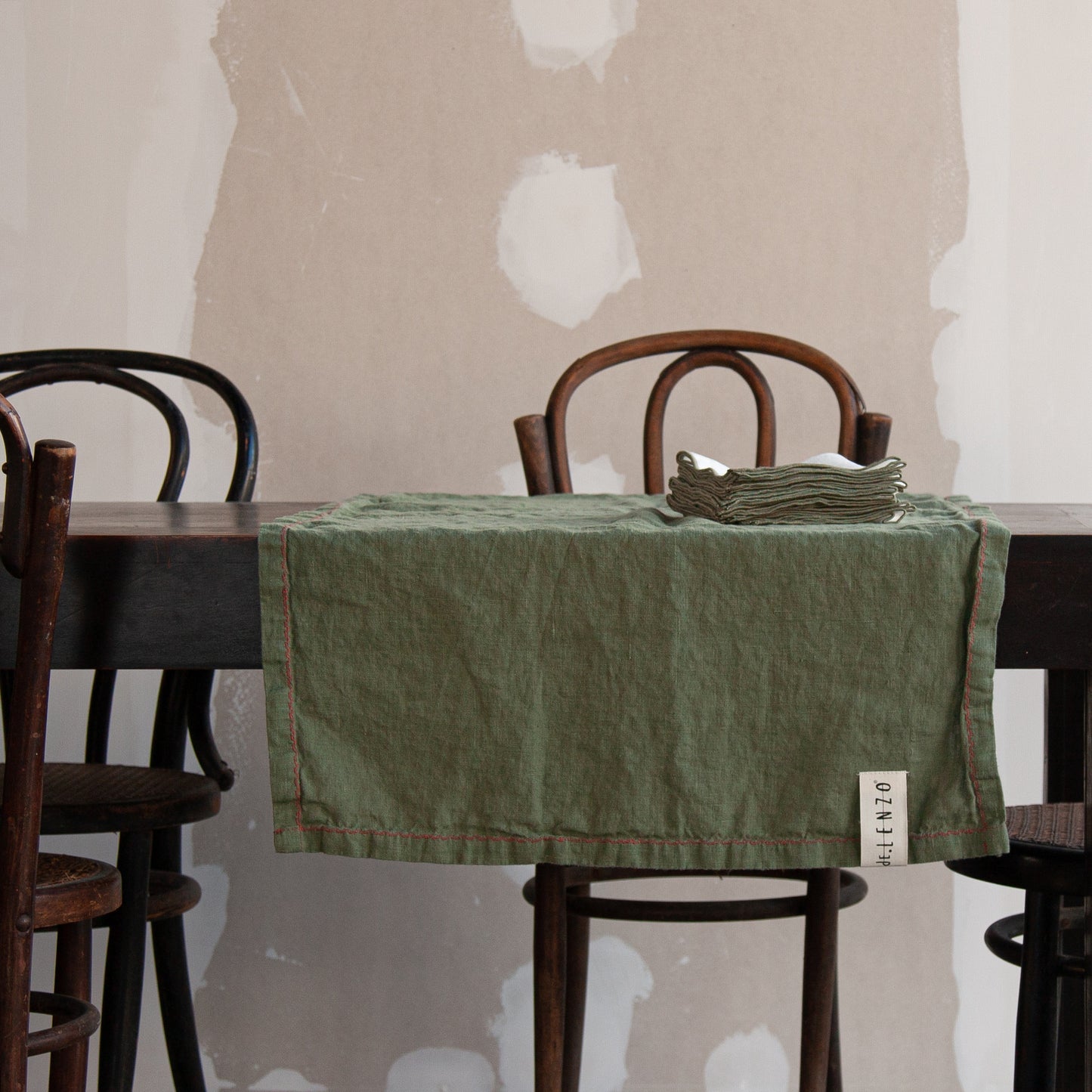 Caminos de mesa de lino MARRAKECH hilo de color