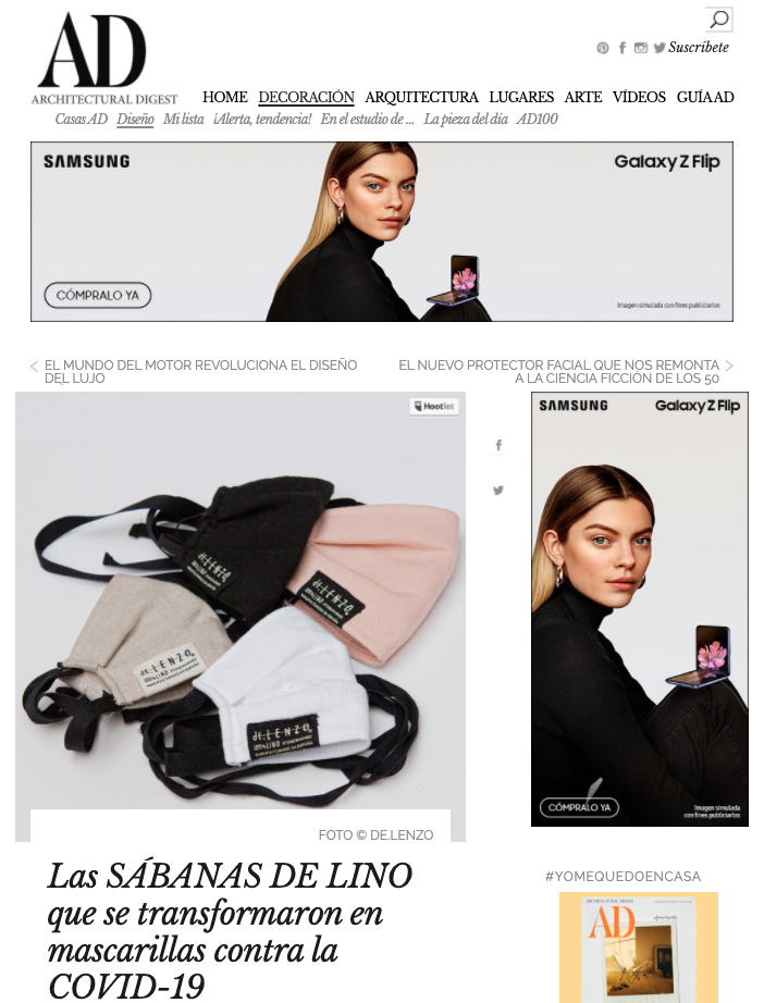 dE.LENZO en la revista digital AD