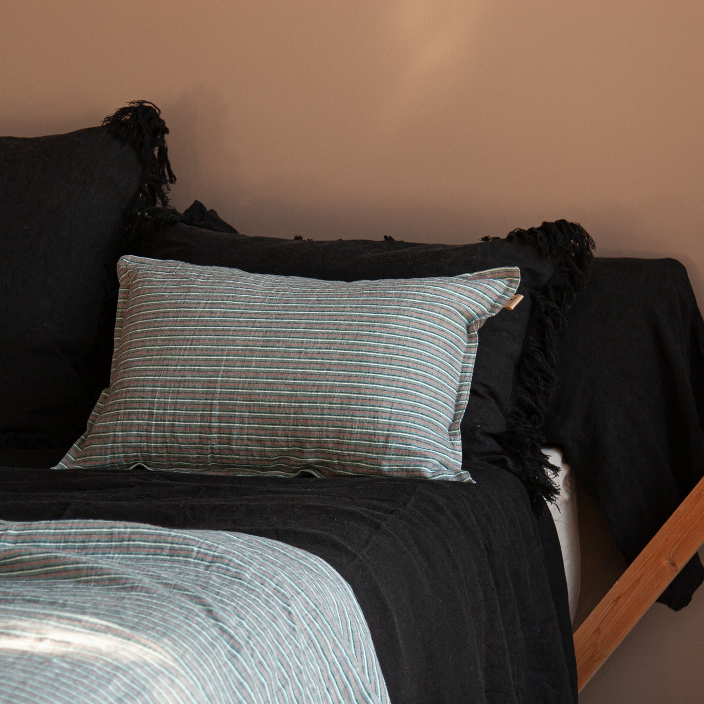 Cojín de lino Estambúl verde