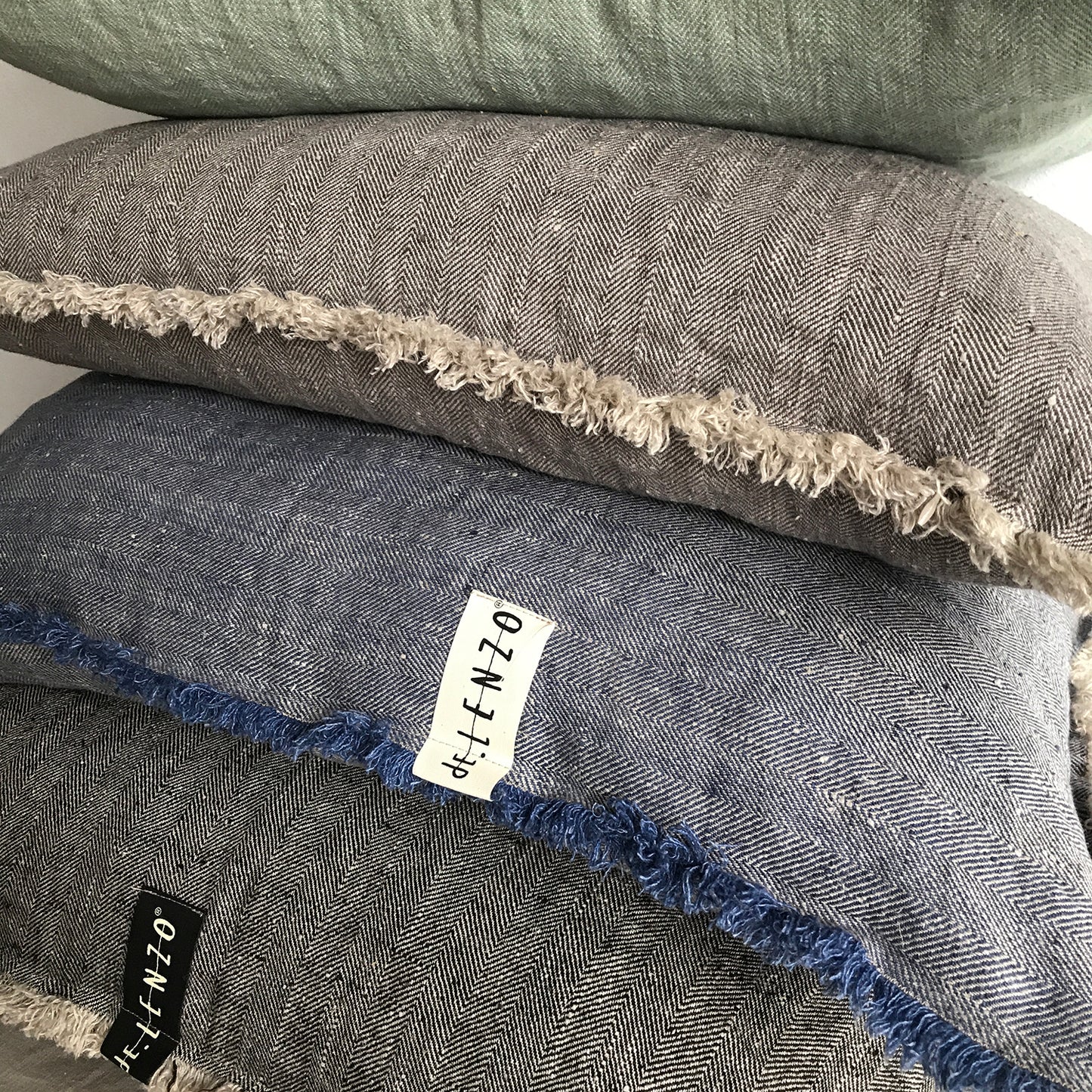 Funda de Cojín de Lino Jaipur 60x60cm azules