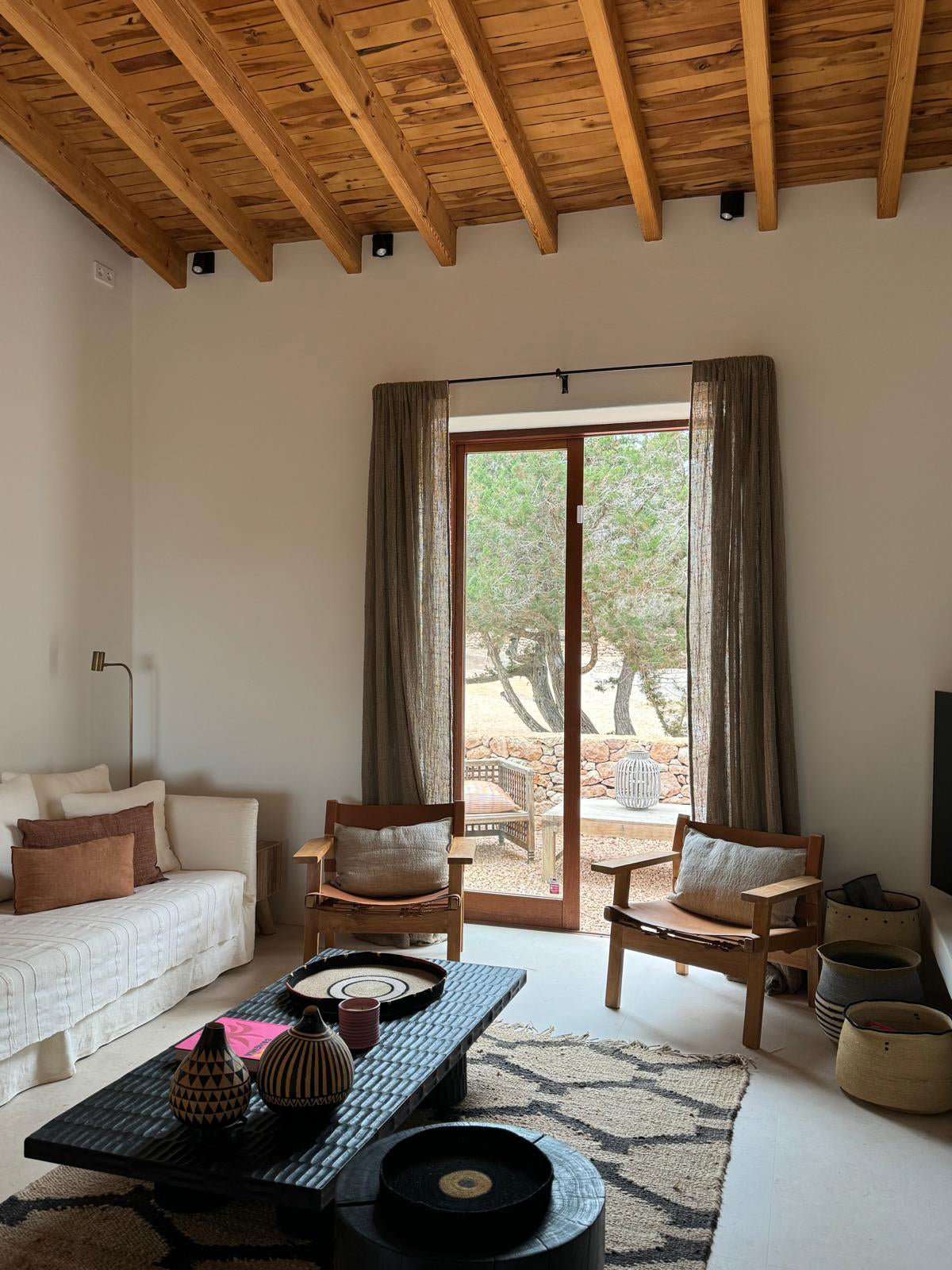 Imagen de cortina de lino rústico