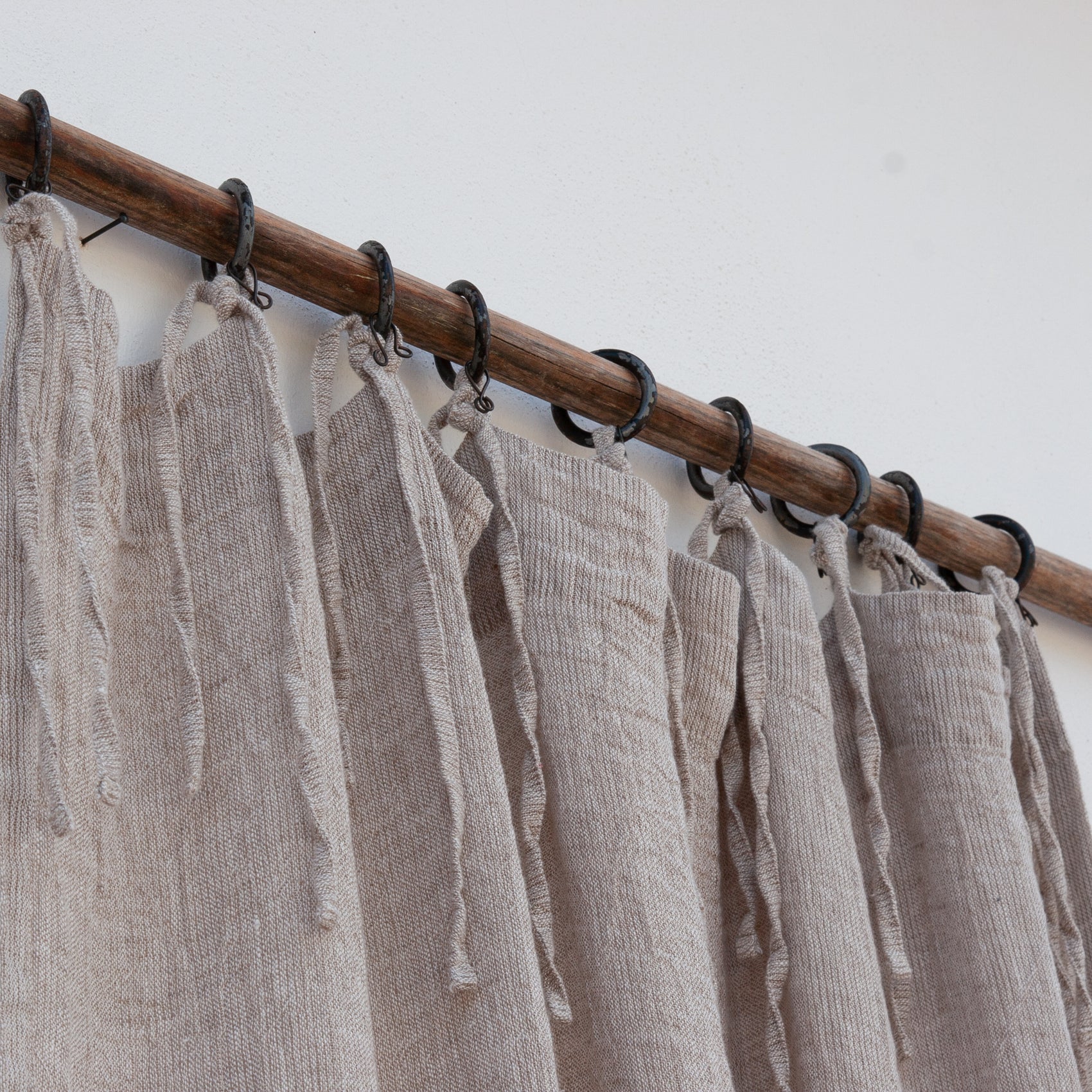 Cortina de lino de alto gramaje