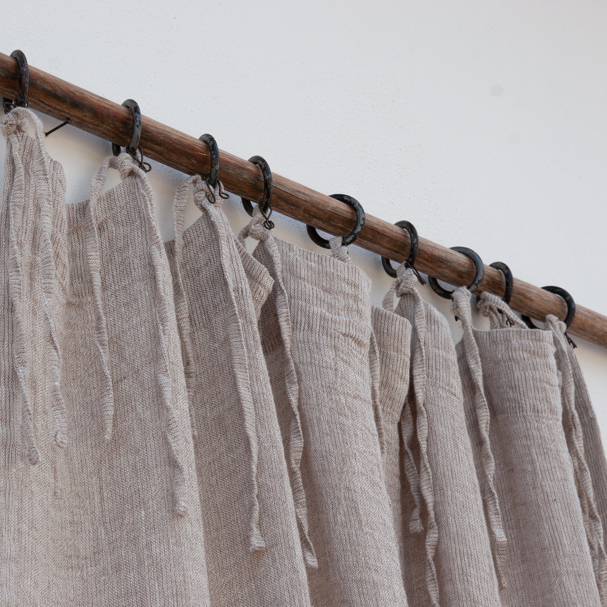 Cortina de lino de alto gramaje