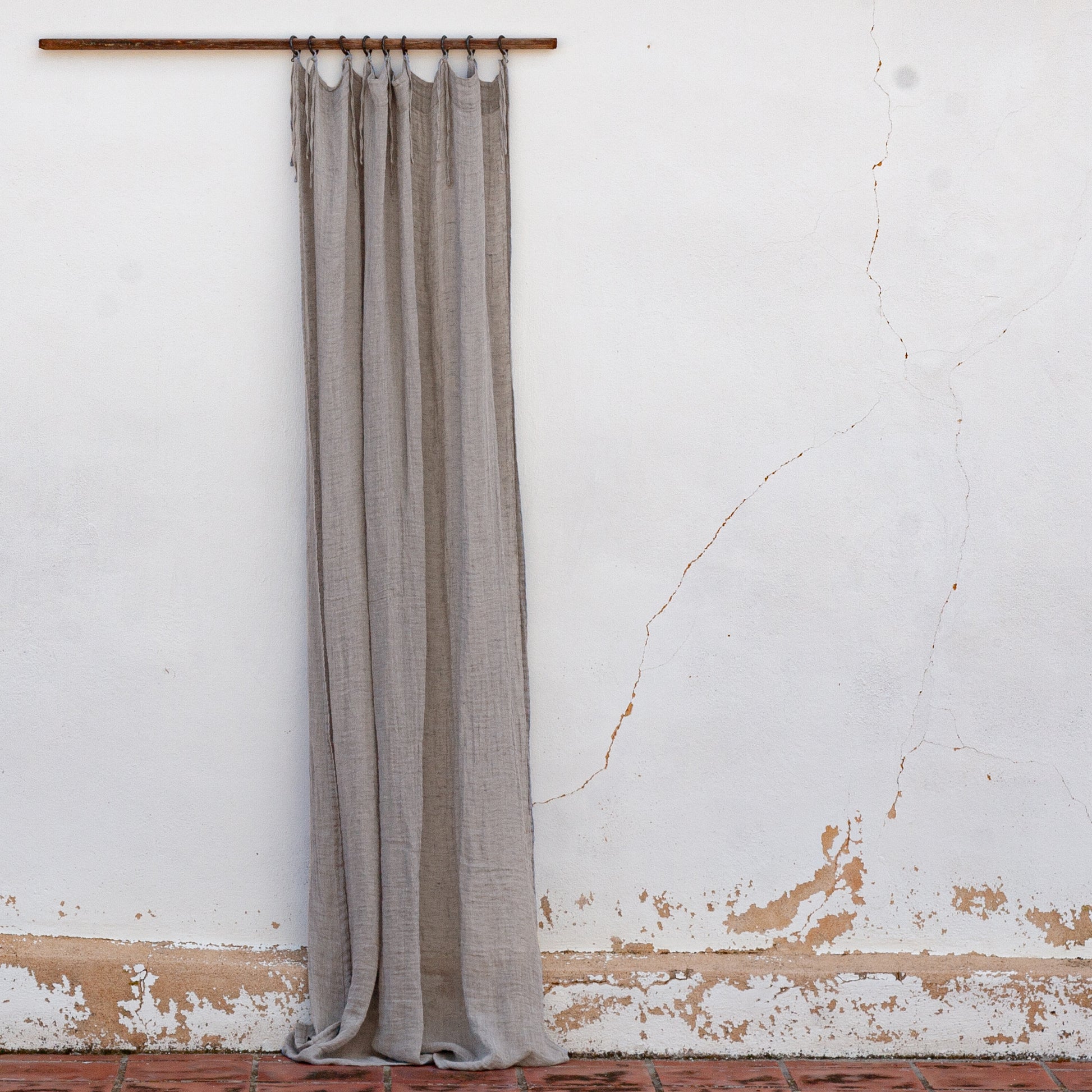 Cortina natural  de lino