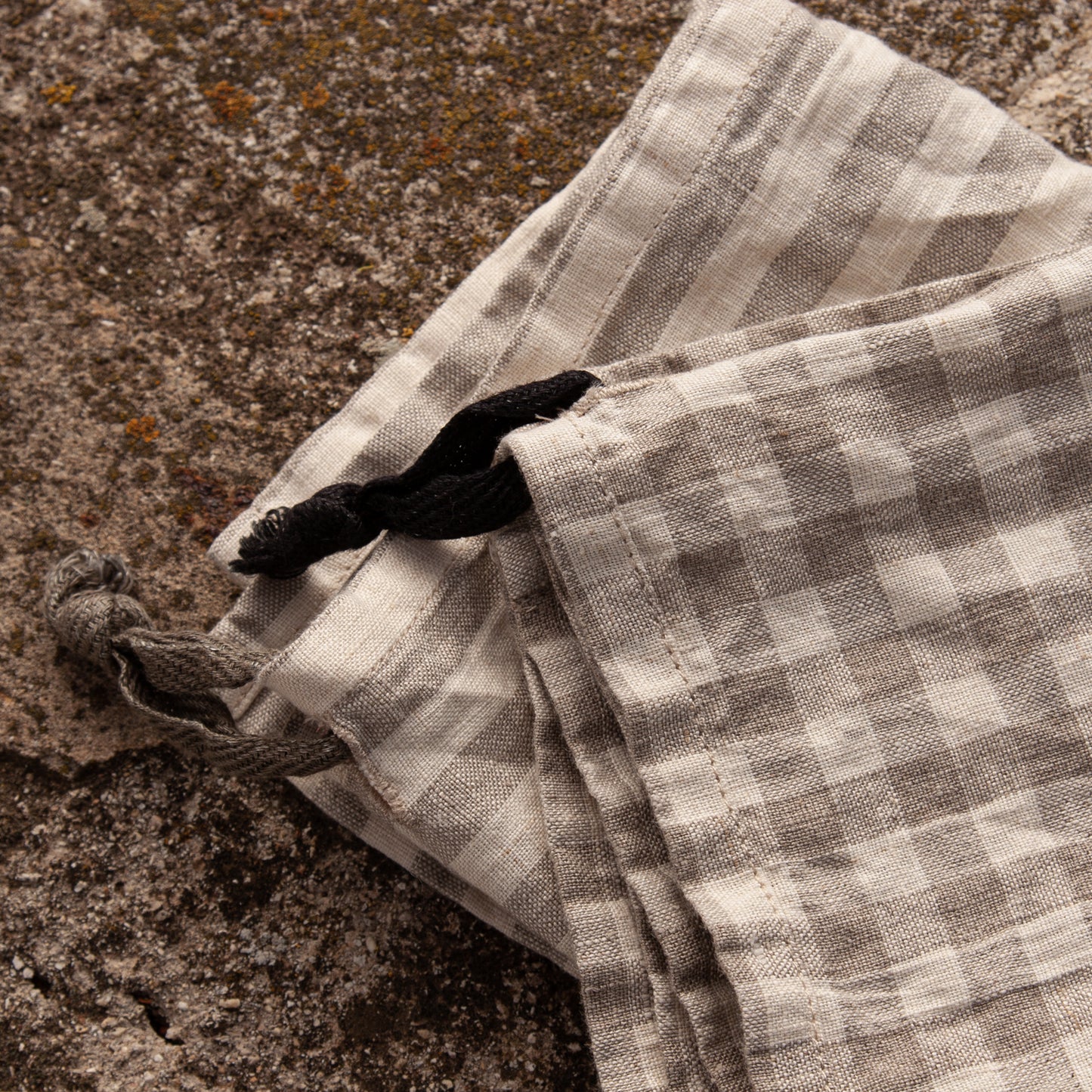 Set de 2 Paños de cocina de lino RAYAS&CUADROS