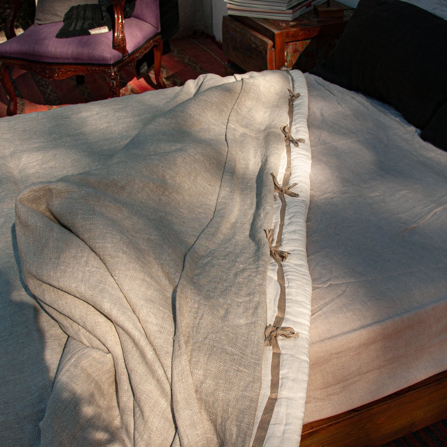 Colchas de lino lavado JAIPUR