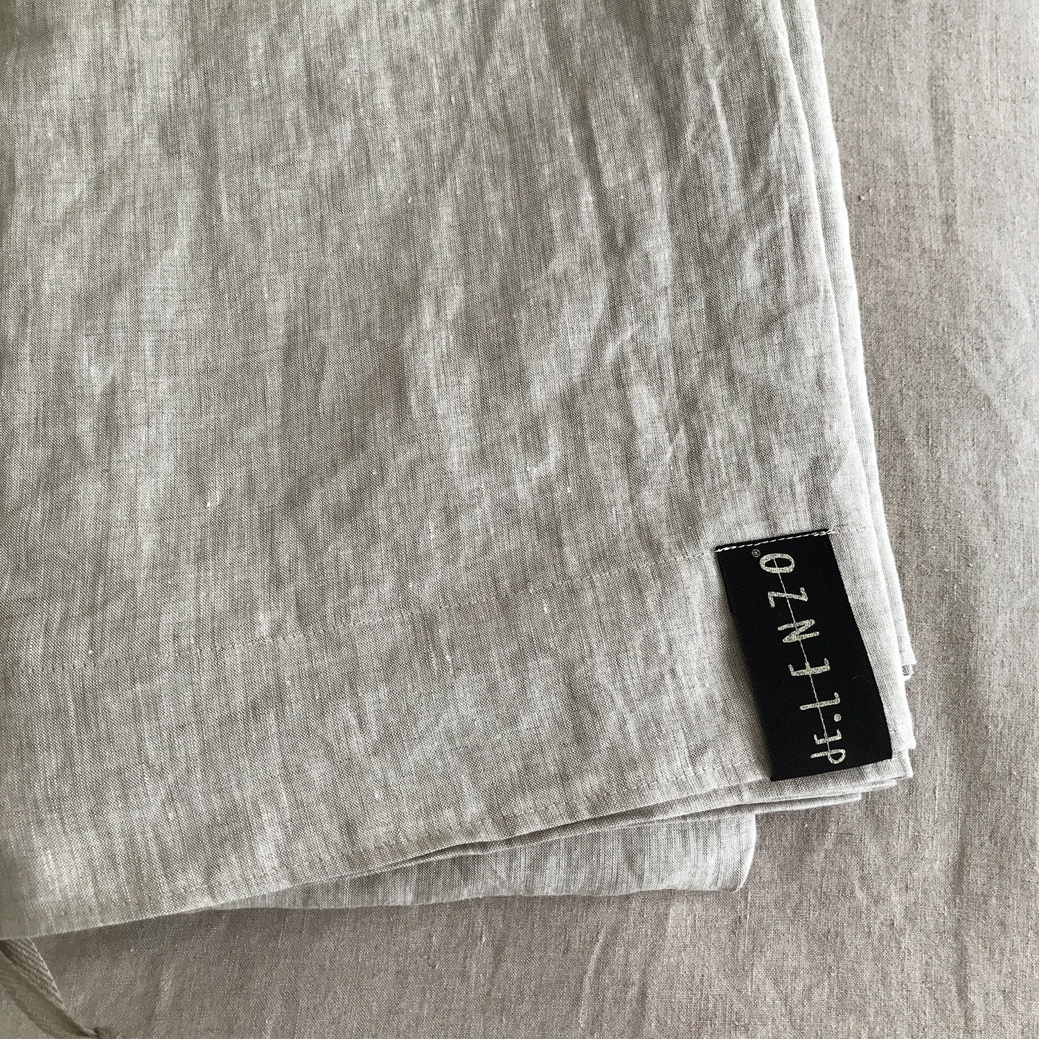 Detalle de Funda nórdica lino lavado natural RÚSTICO