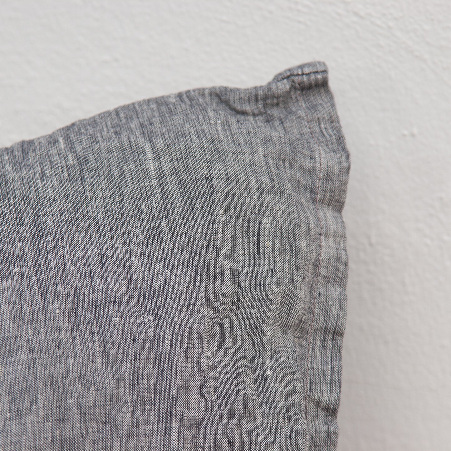 Funda de almohada lino NEGRA jaspeada-190gr/m2