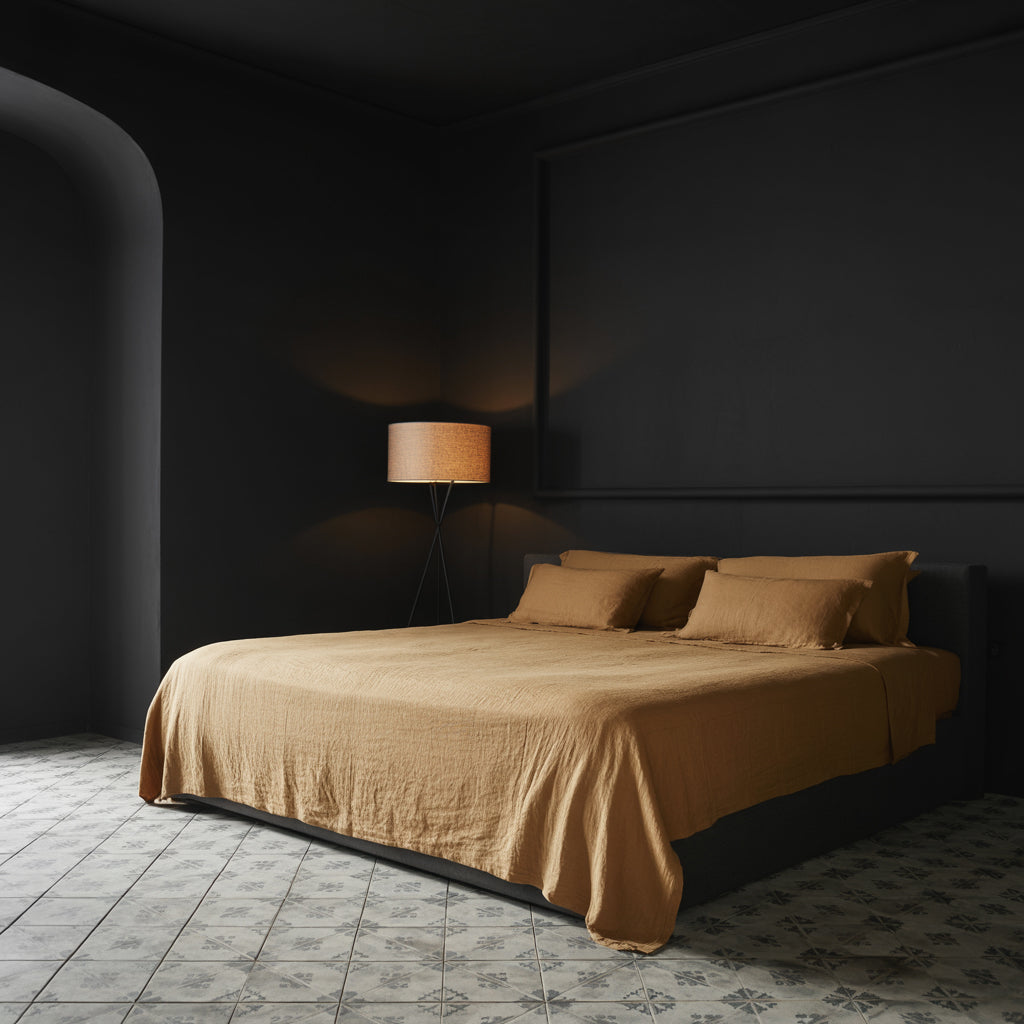 Juego de sábanas de lino RATÁN-190gr/m2