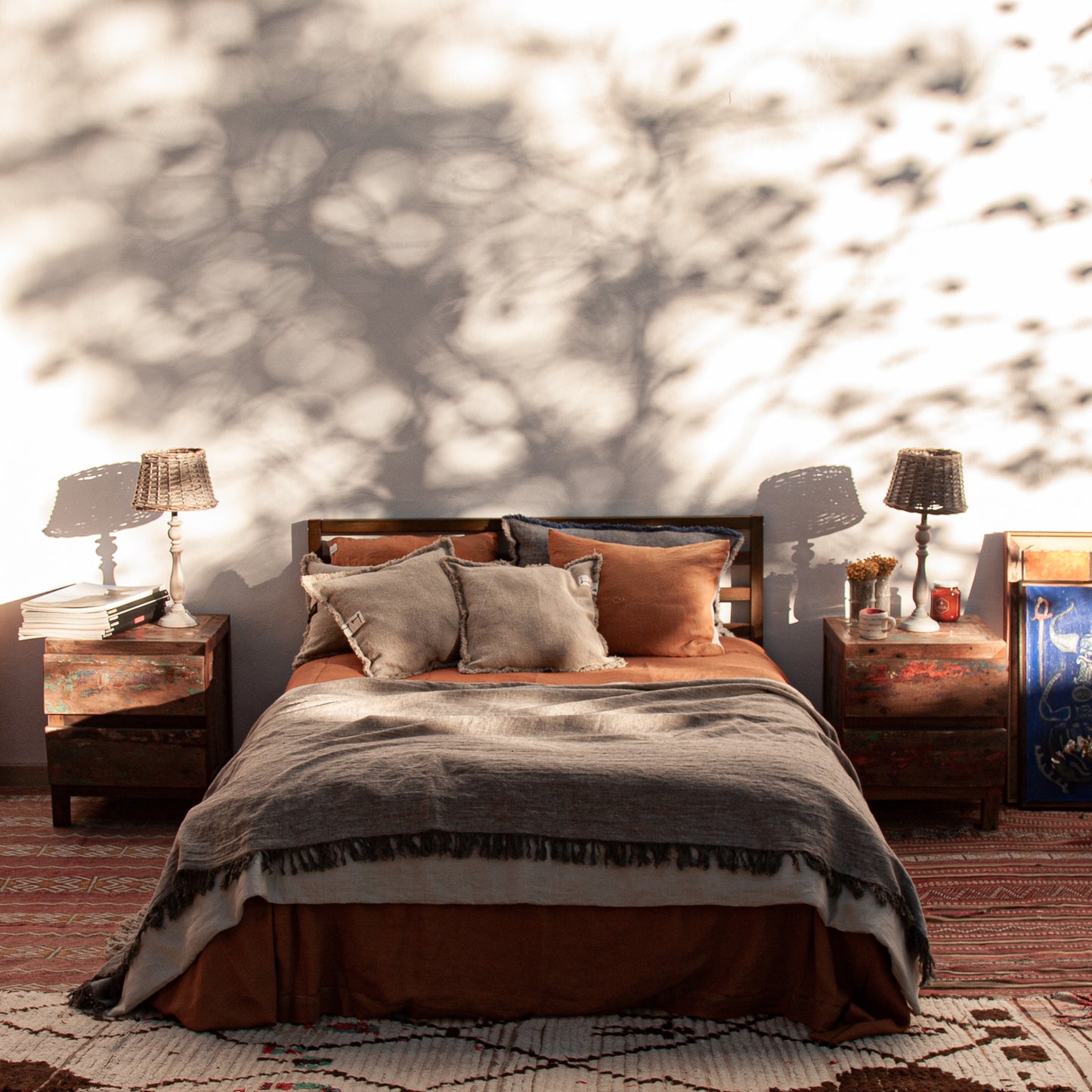 Colchas de lino lavado JAIPUR