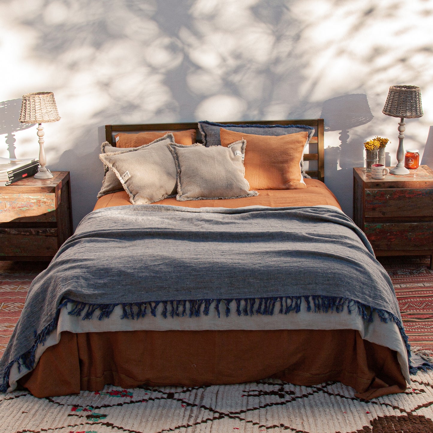 Colchas de lino lavado JAIPUR