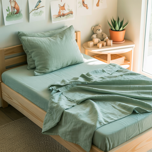 Funda de almohada lino JADE-170gr/m2