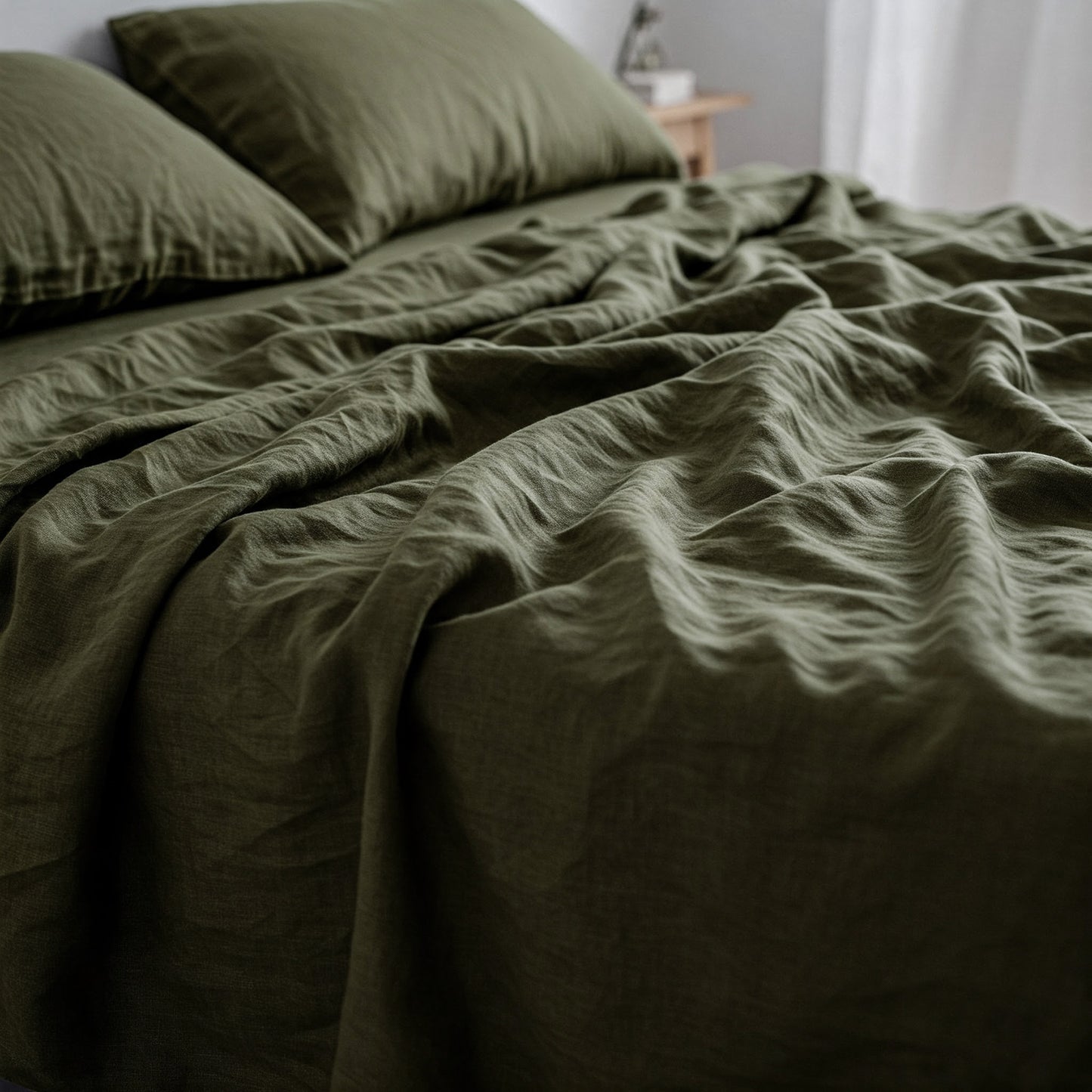 Juego de sábanas de lino OLIVE BRANCH-170gr/m2