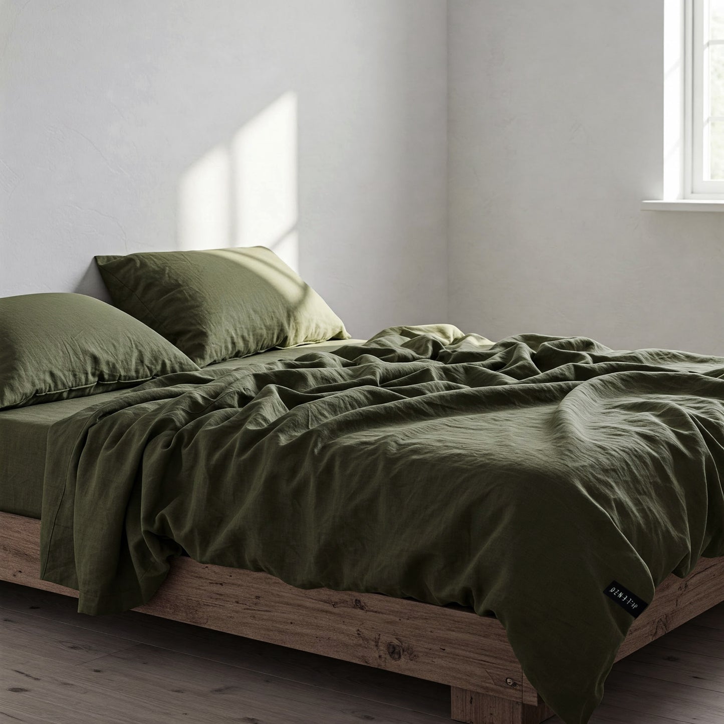 Juego de sábanas de lino OLIVE BRANCH-170gr/m2