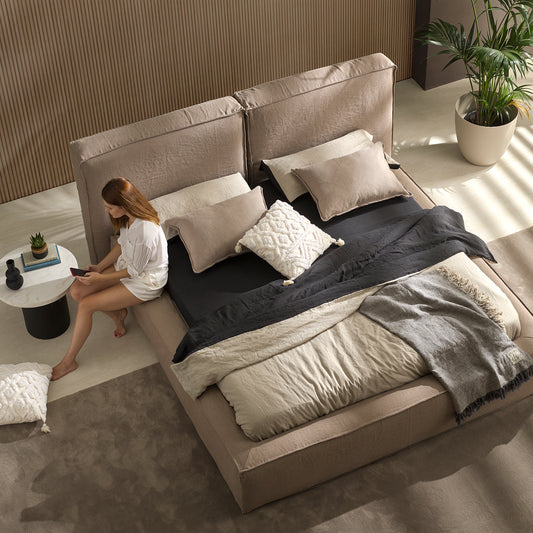 Juego completo lino bicolor NATURAL&NEGRO 