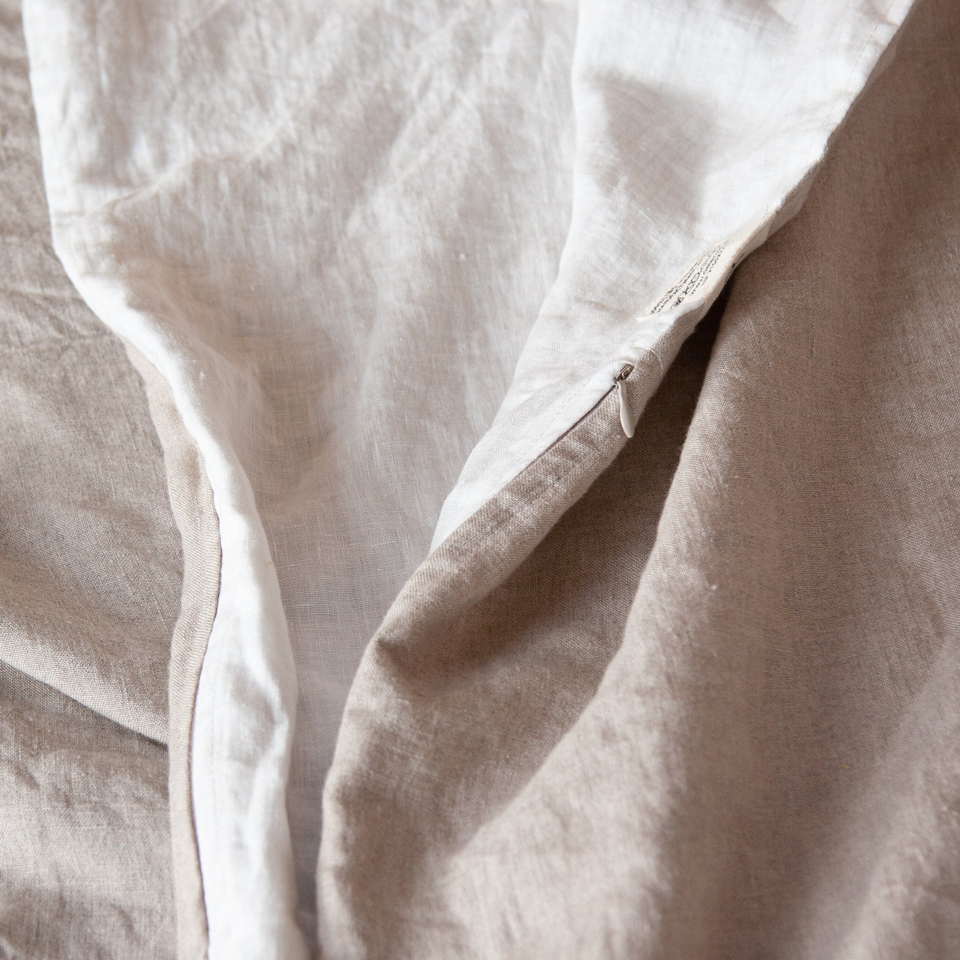 Fundas nórdicas lisas reversibles BLANCA&NATURALES- dE.LENZO 