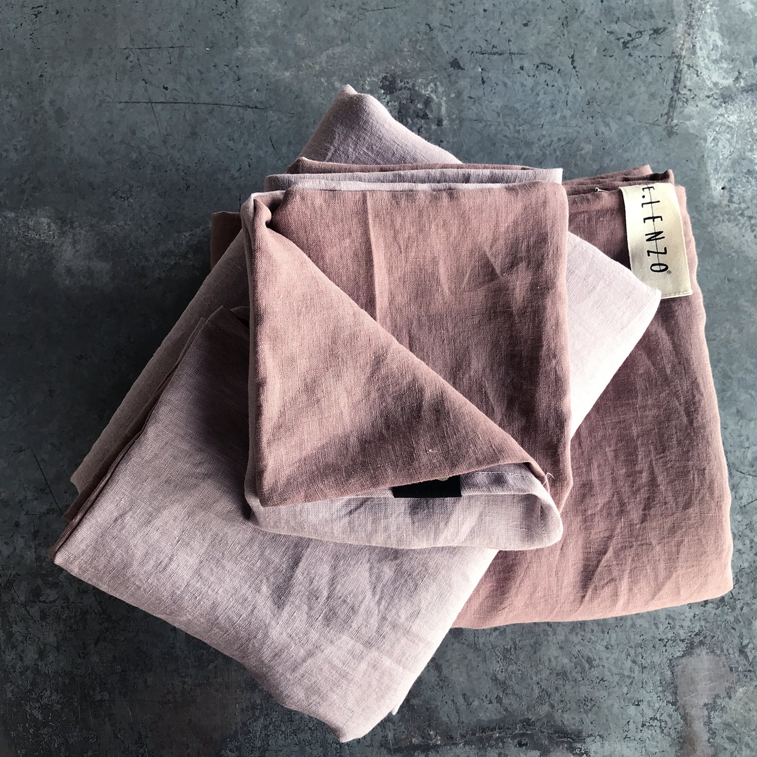 Almohada de lino bicolor