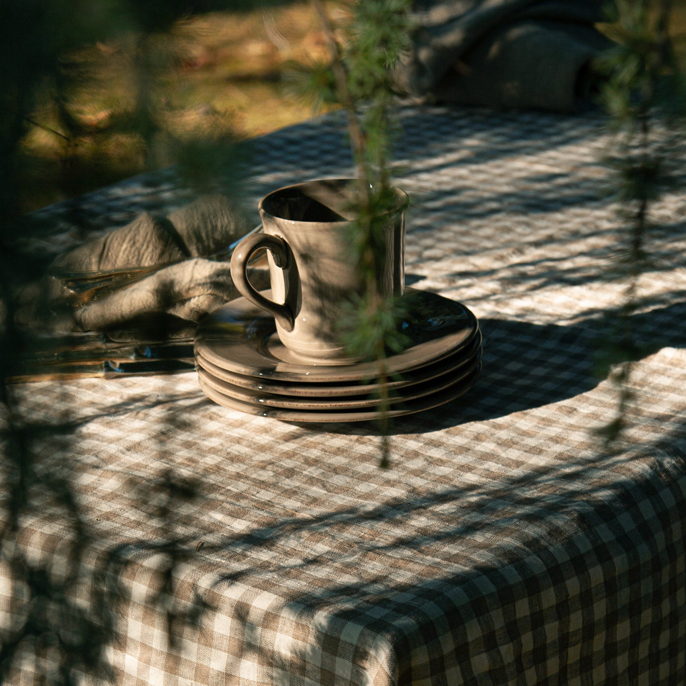 Mantel lino cuadros vichy NÁPOLES