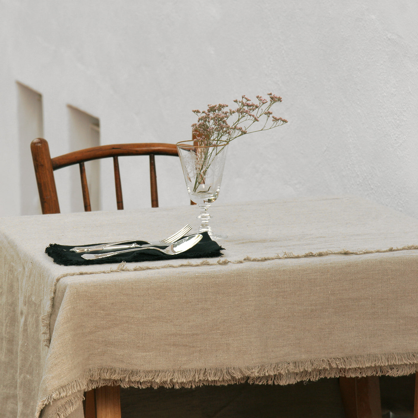 Detalle de Mantel de lino MARRAKECH - dE.LENZO 