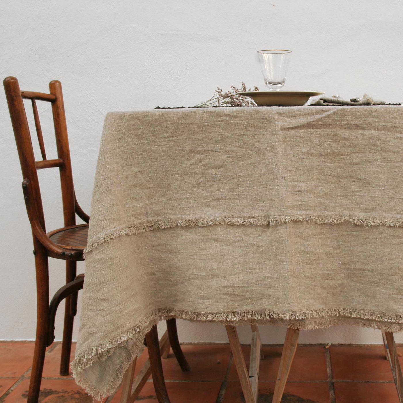 Mantel de lino MARRAKECH natural - dE.LENZO 