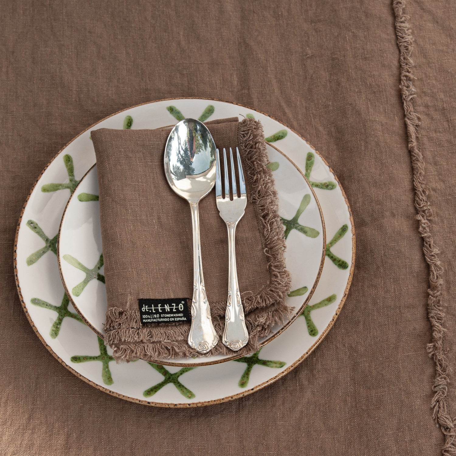 Servilletas colección Marrakech de lino de color Terracota.