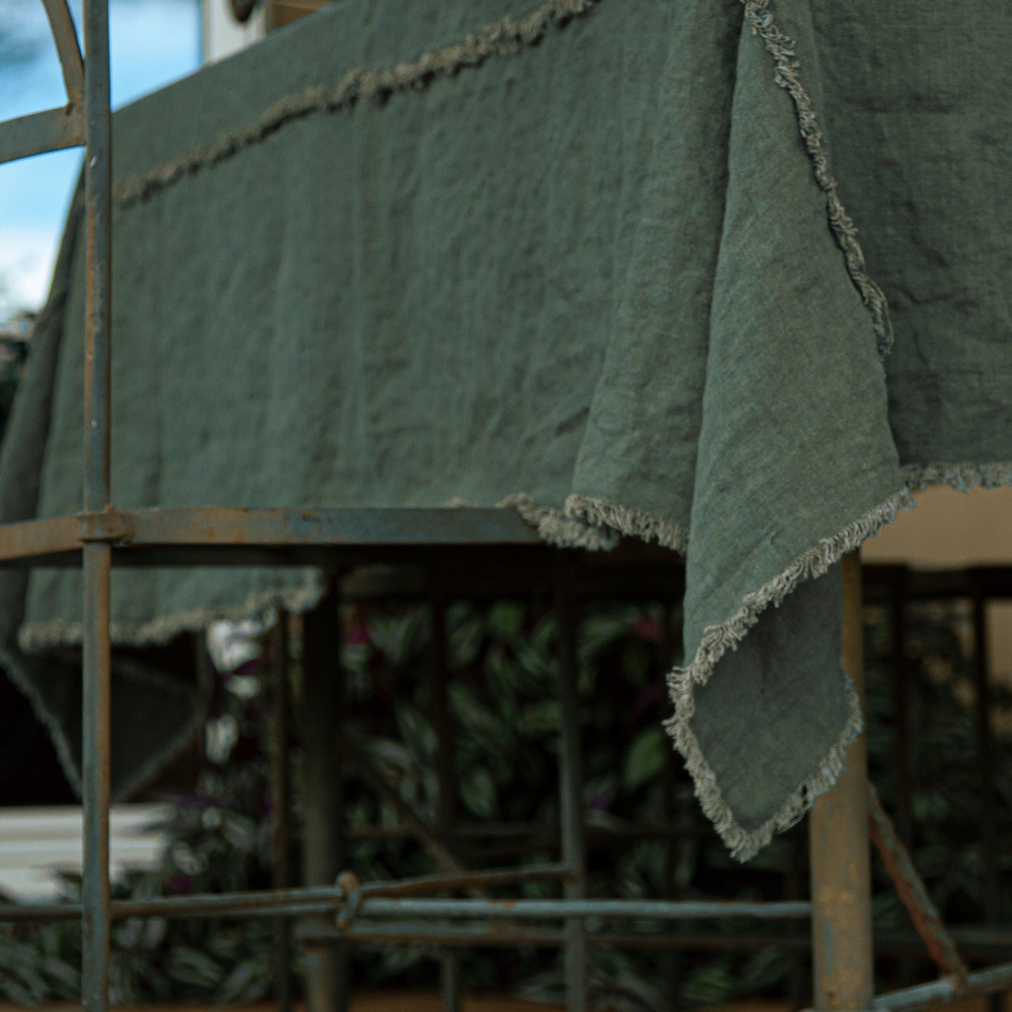 Linen tablecloth MARRAKECH green