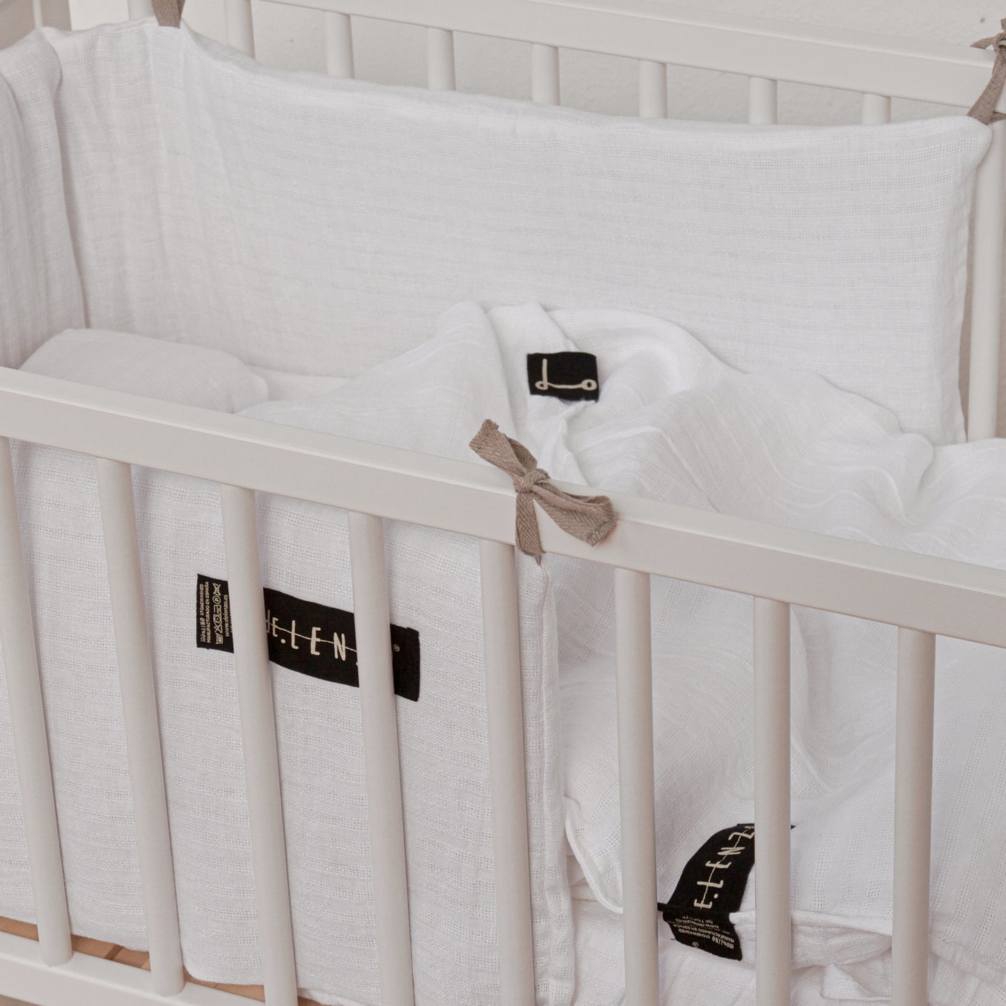 comprar protector mini cuna de lino