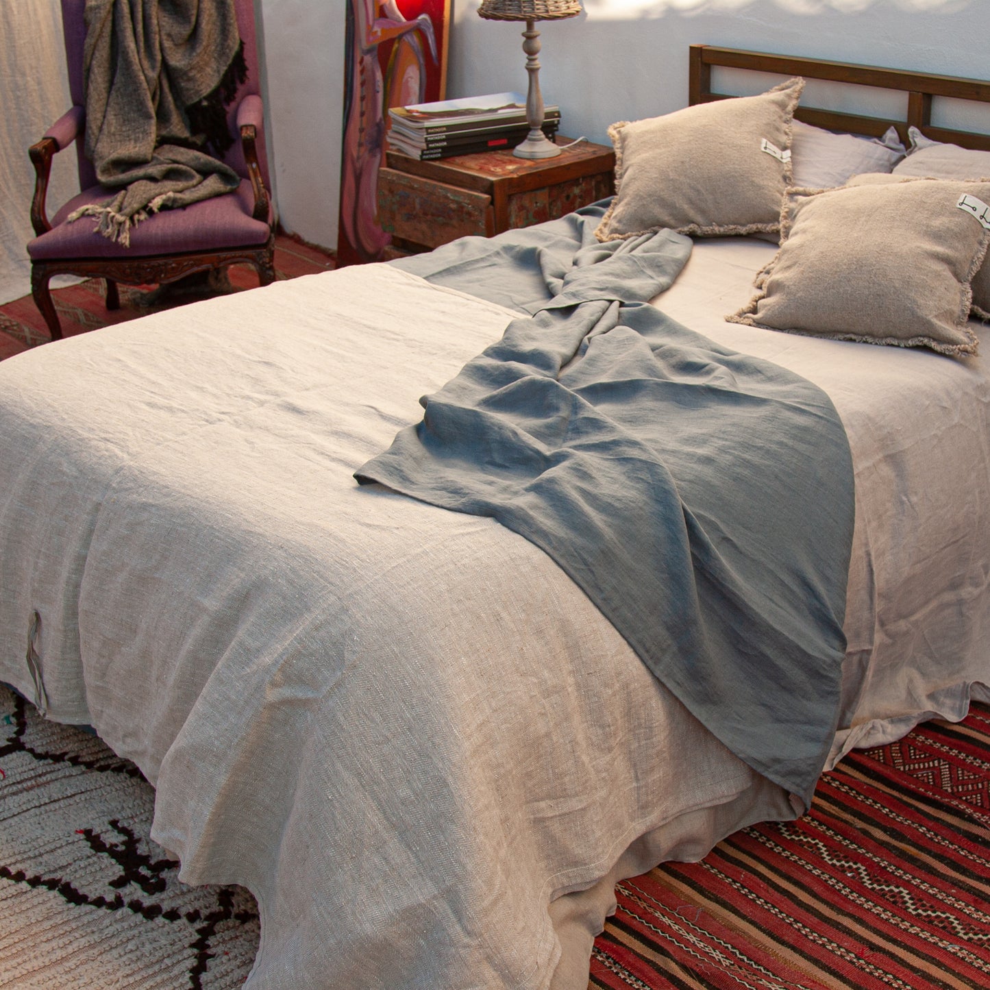 Colchas de lino lavado JAIPUR