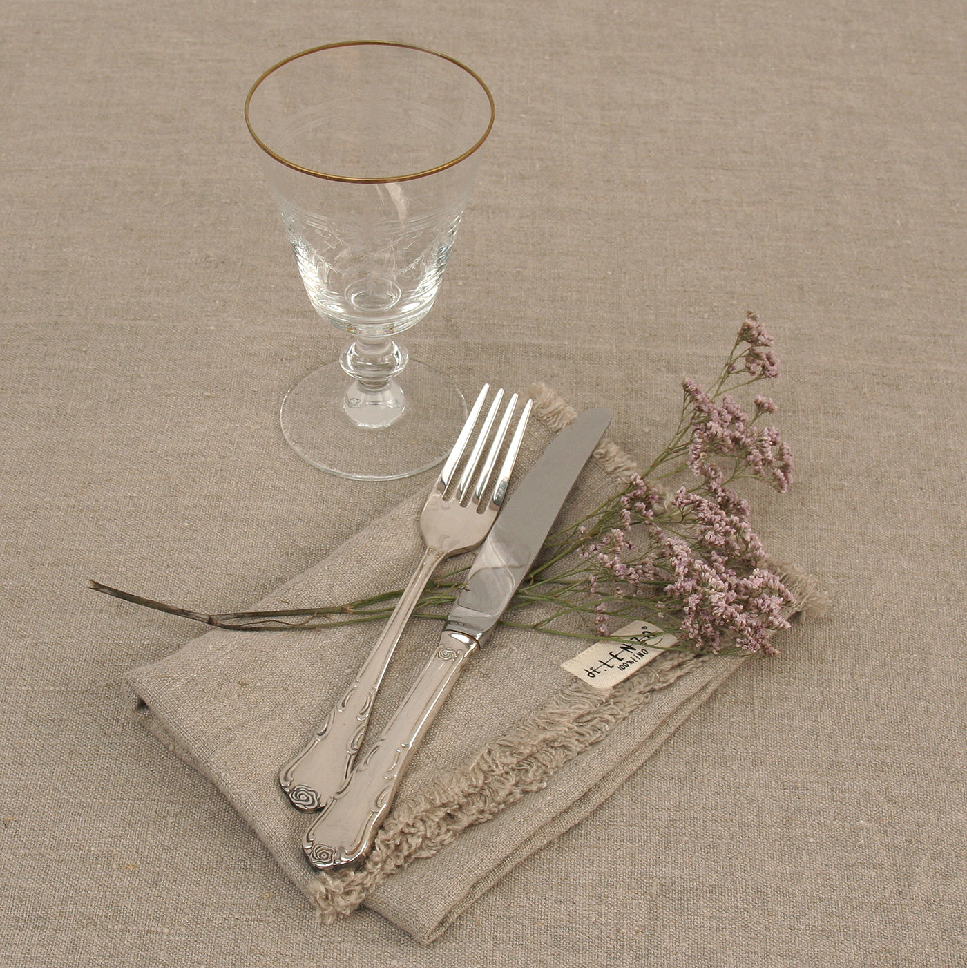 Mantel de lino natural MARRAKECH - dE.LENZO 