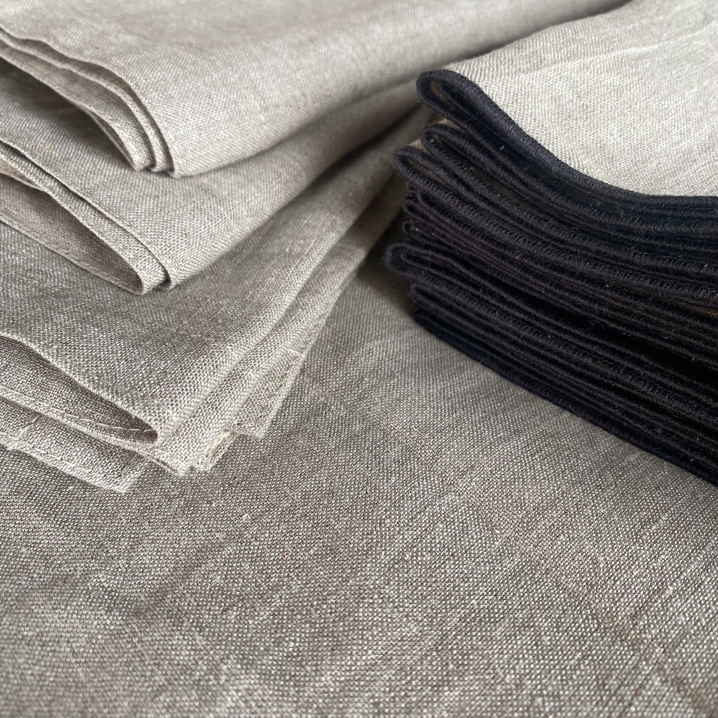 Mantel lino lavado CLÁSICO NATURAL