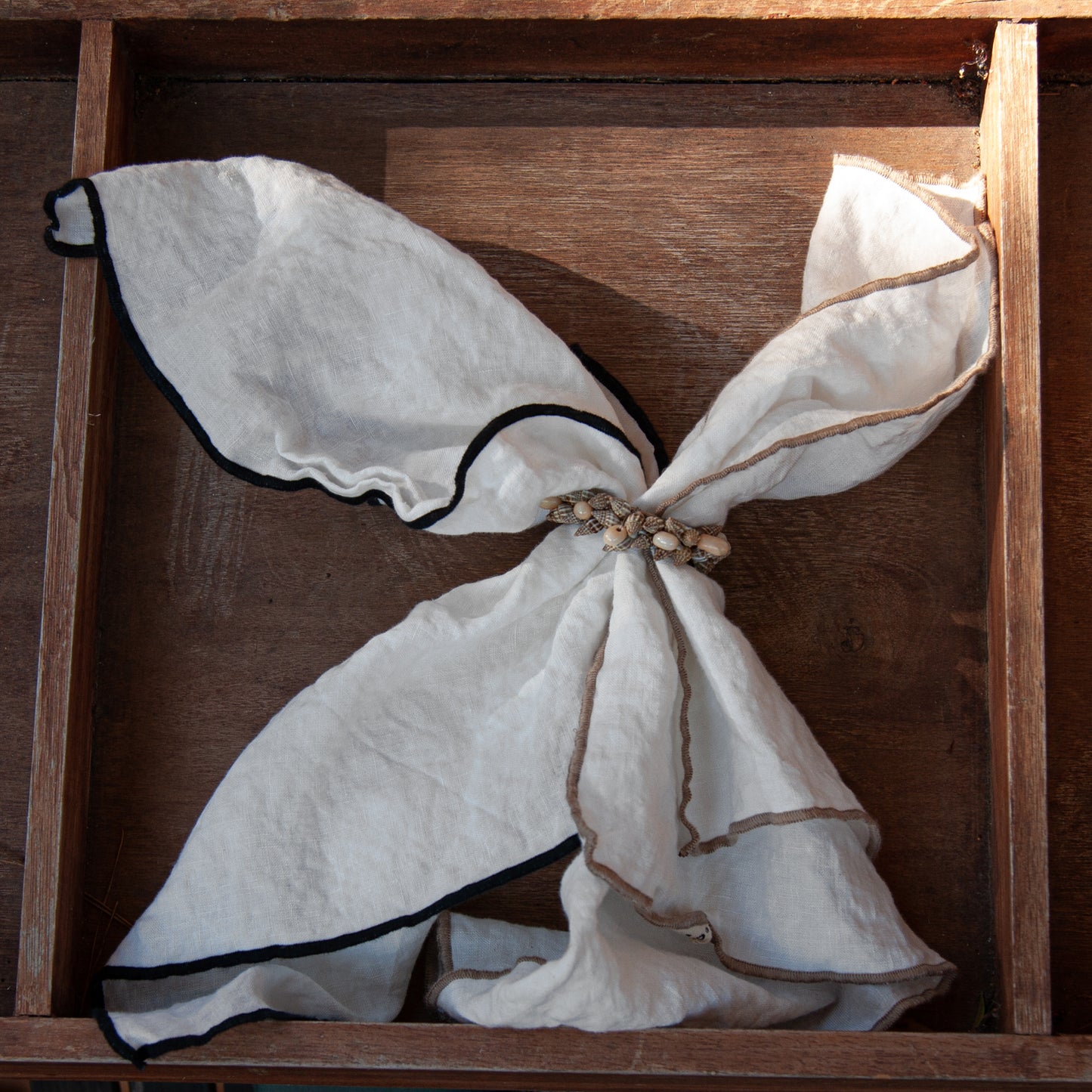 Servilletas de lino con repulgo