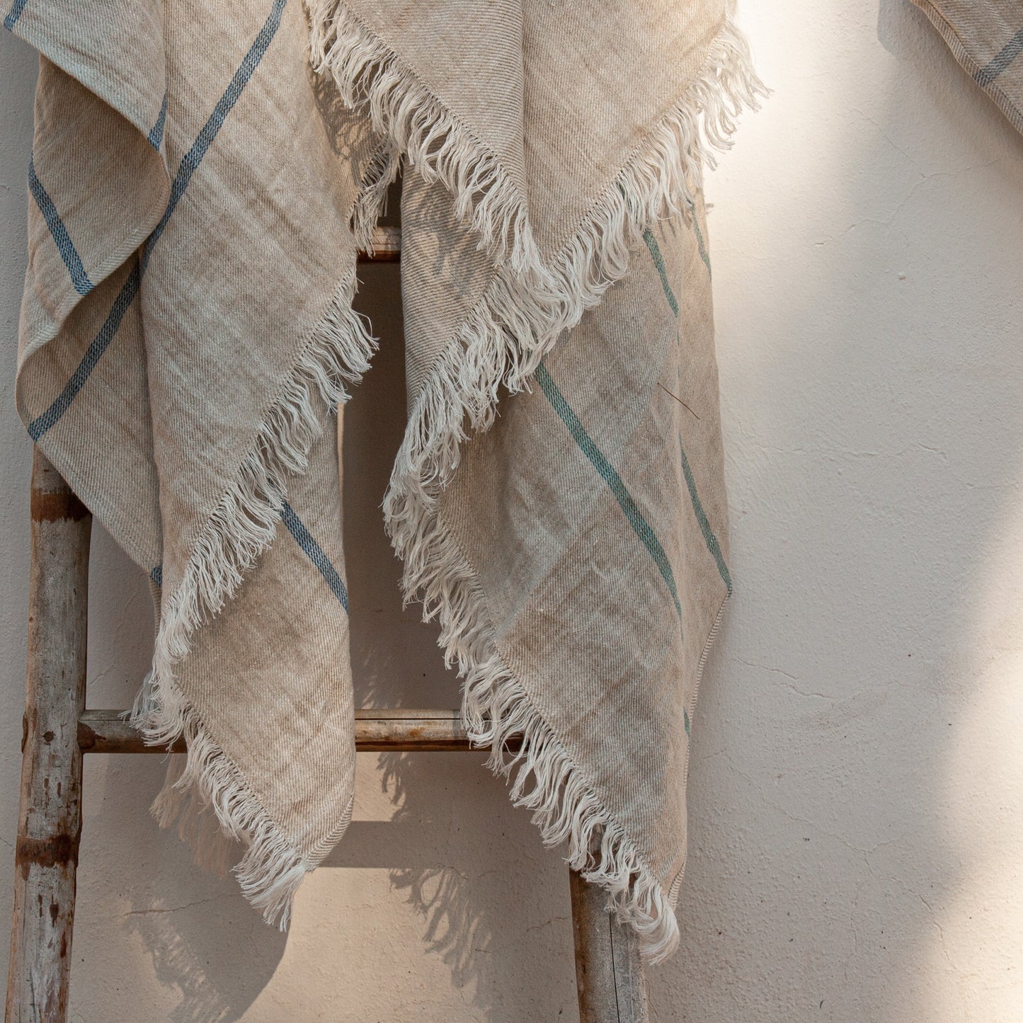 Toalla de playa de lino