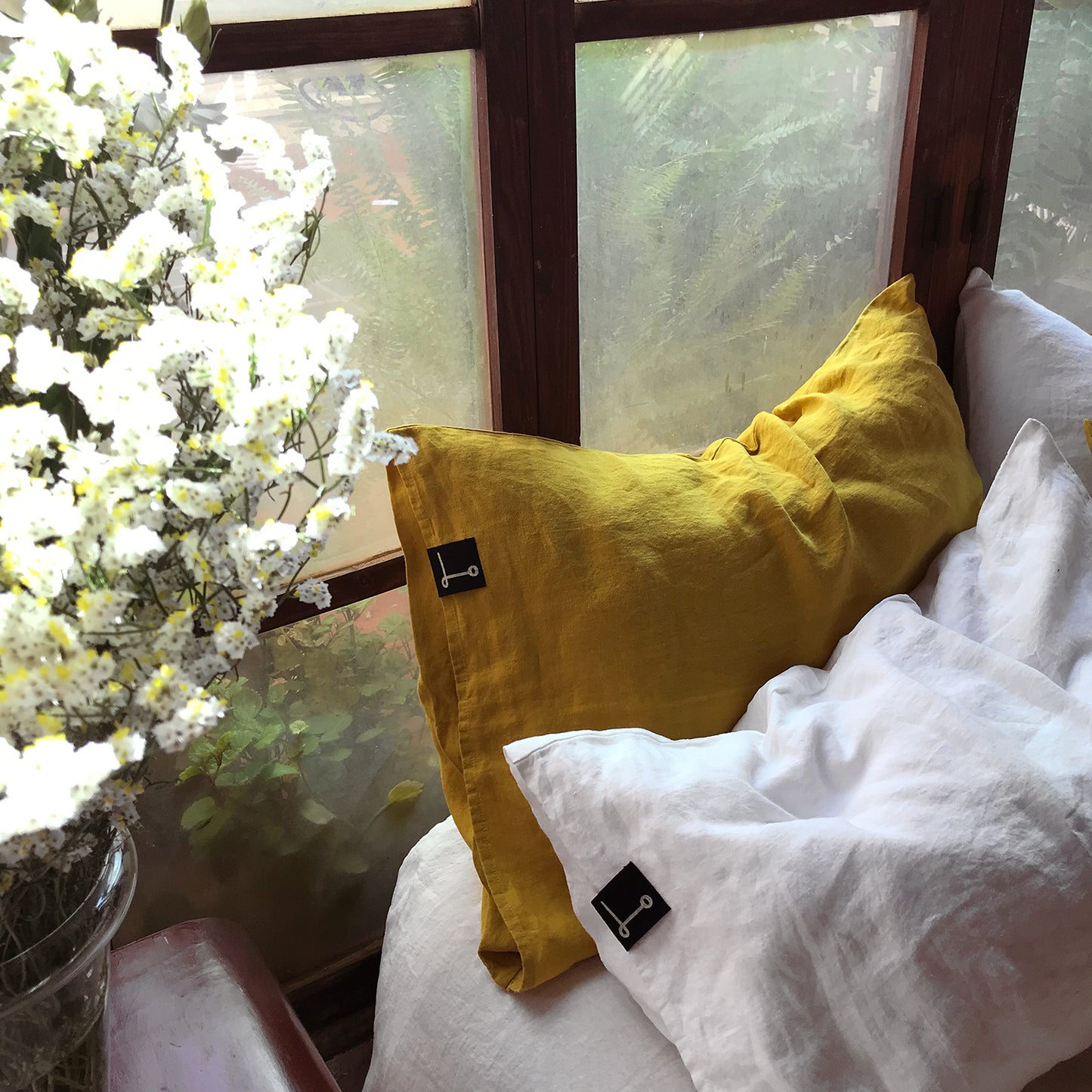 Juego completo lino MOSTAZA-190gr/m2