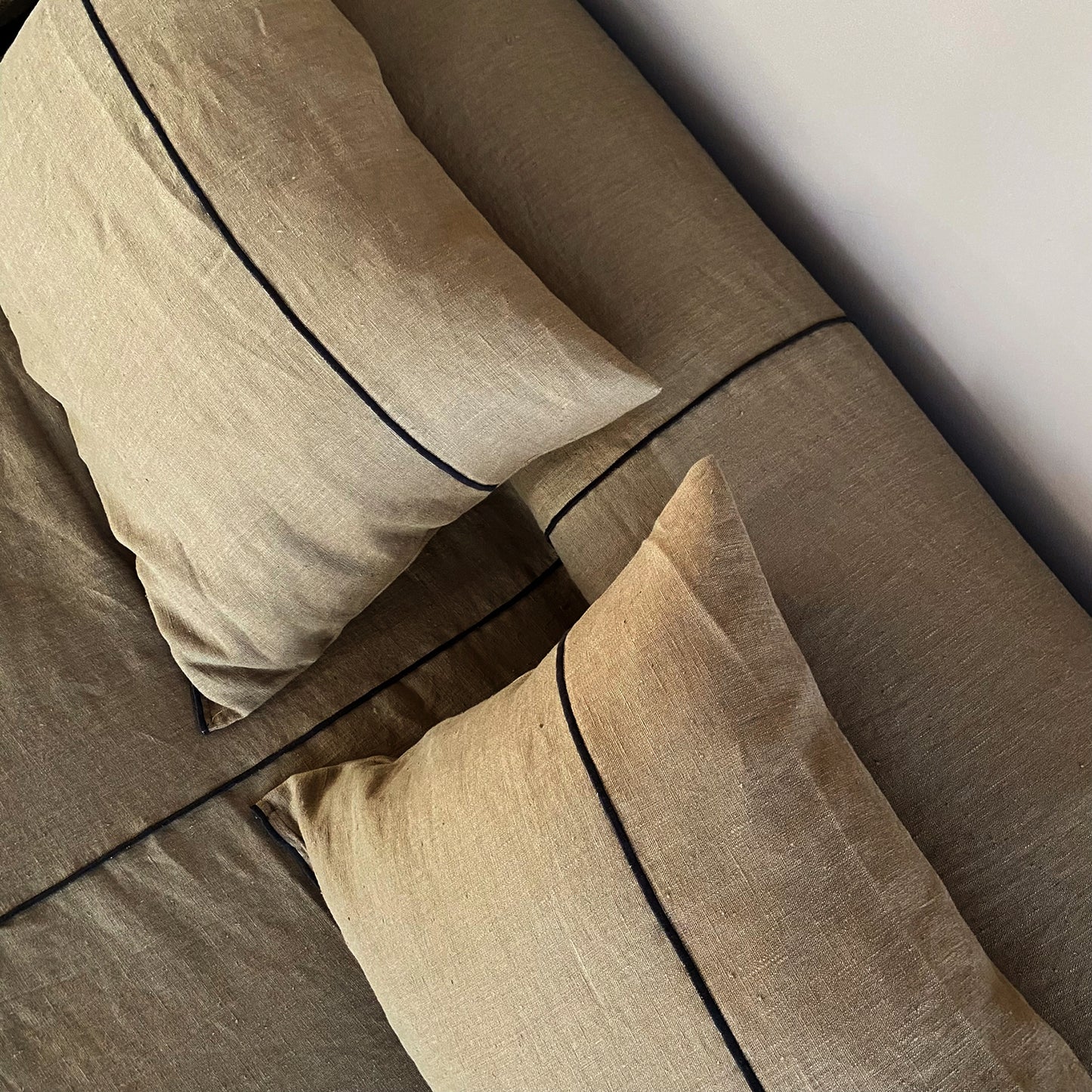 Colcha y Plaid de lino lavado CLÁSICO MARRÓN