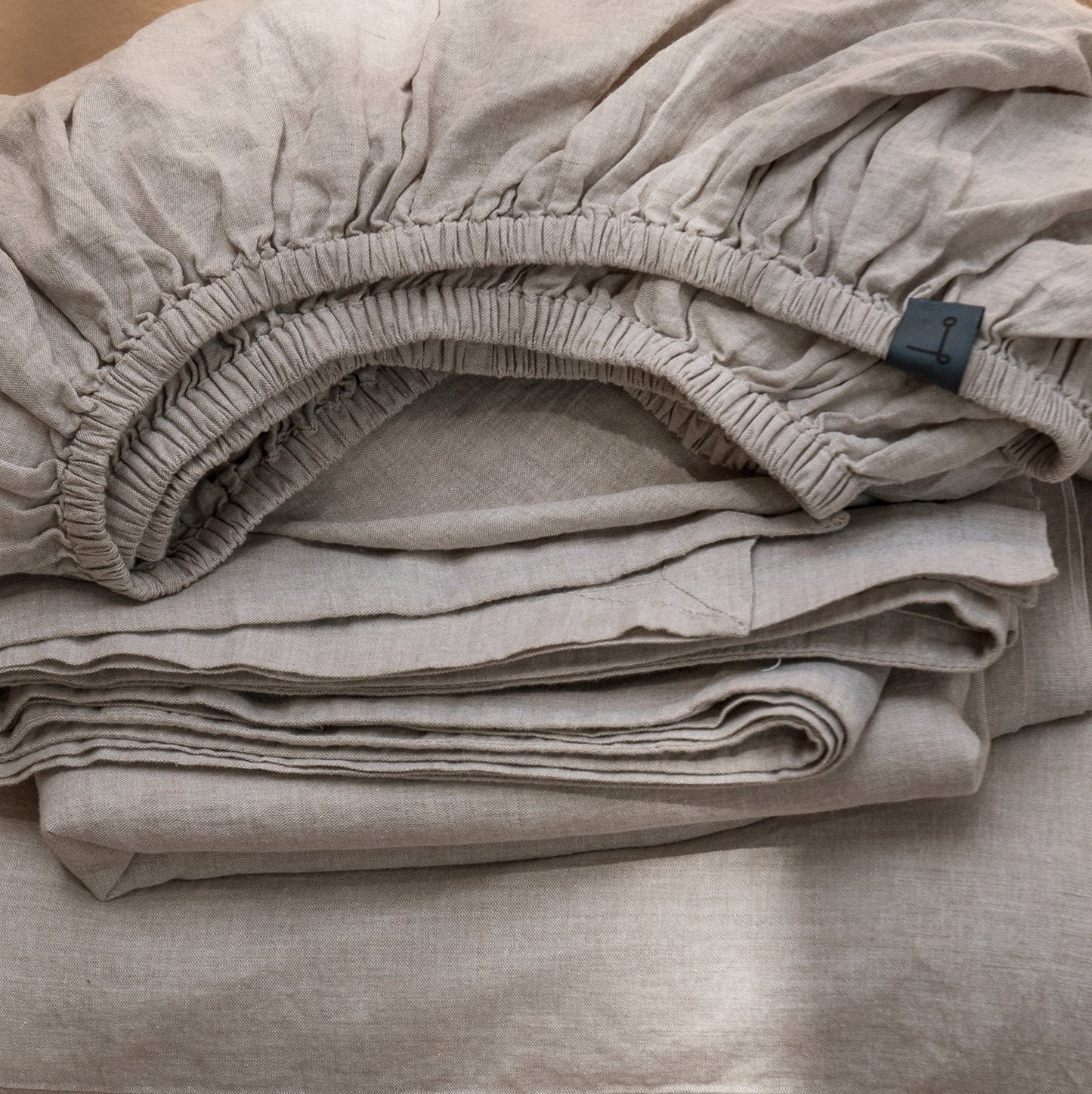 Juego de sábanas de lino NATURAL rústico-170gr/m2