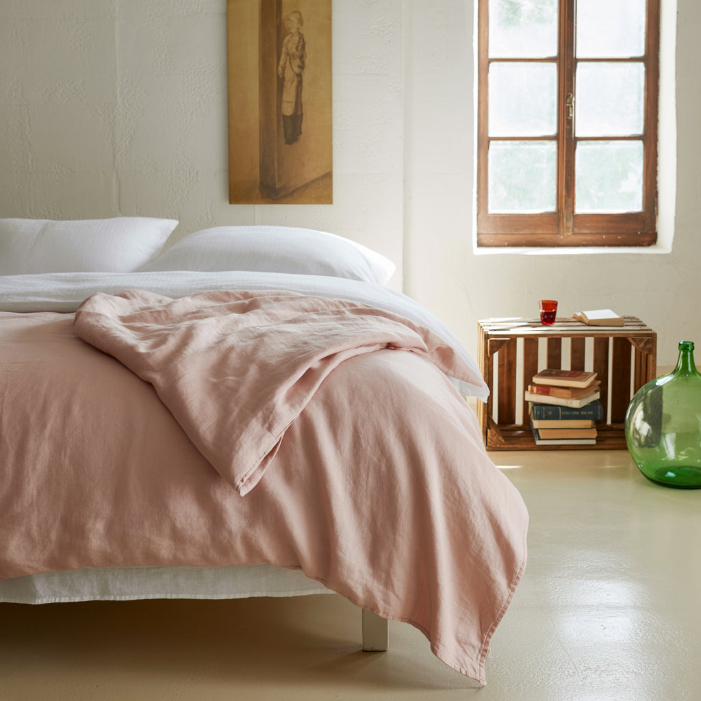 Juego de sábanas de lino ROSA-170gr/m2