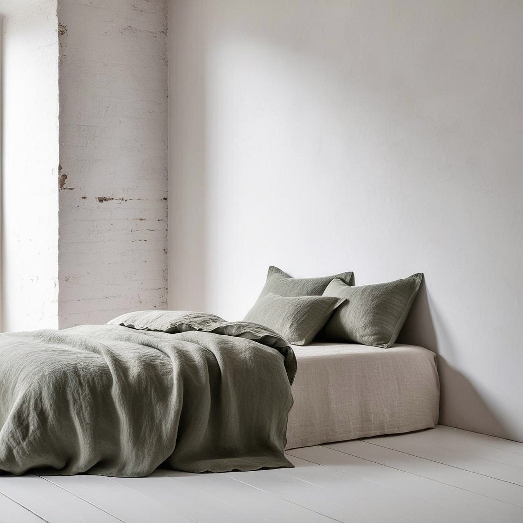 Funda nórdica lino Capulet OLIVE-170gr/m2