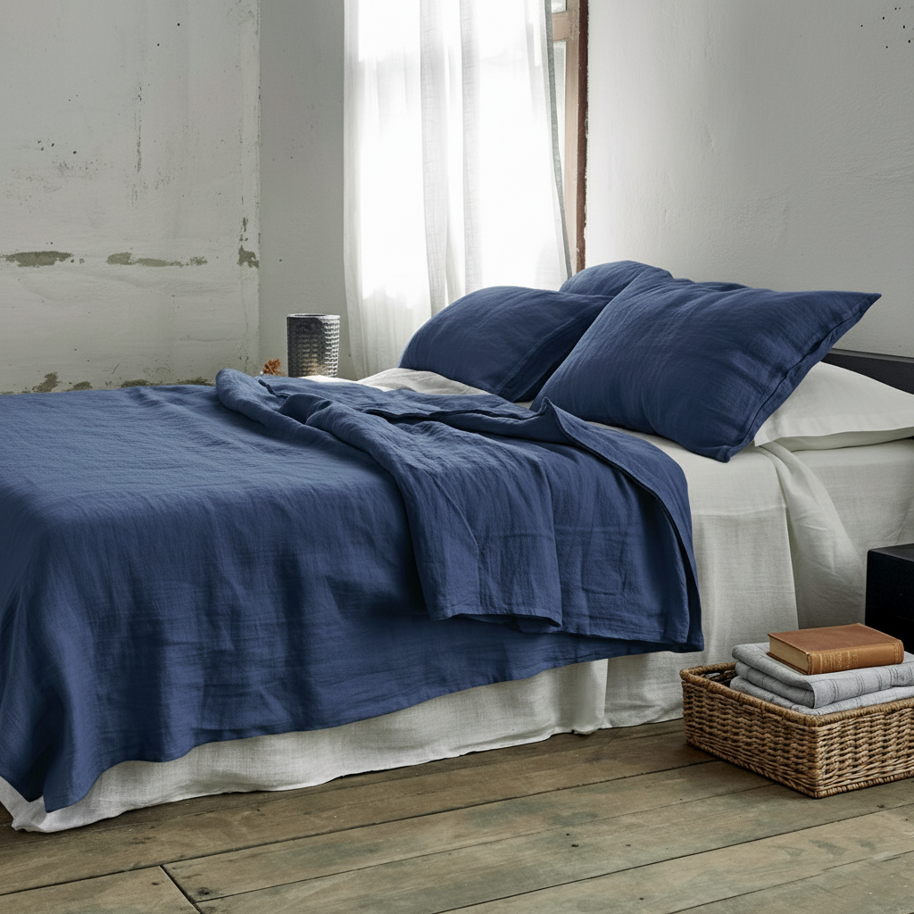 Sábana encimera color AZUL JEAN