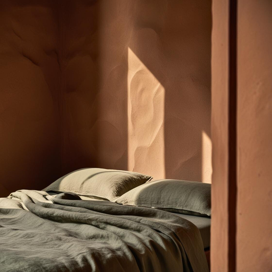 Funda nórdica lino VERDE olivo-190gr/m2