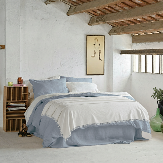 Juego completo lino reversible SKY BLUE&BLANCO-170gr/m2