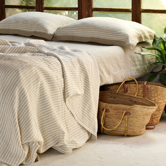 Juego de sábanas de lino TABARCA -4 piezas - dE.LENZO 