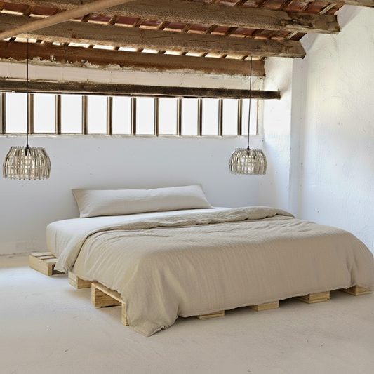 Funda de almohada lino BEIG-180gr/m2