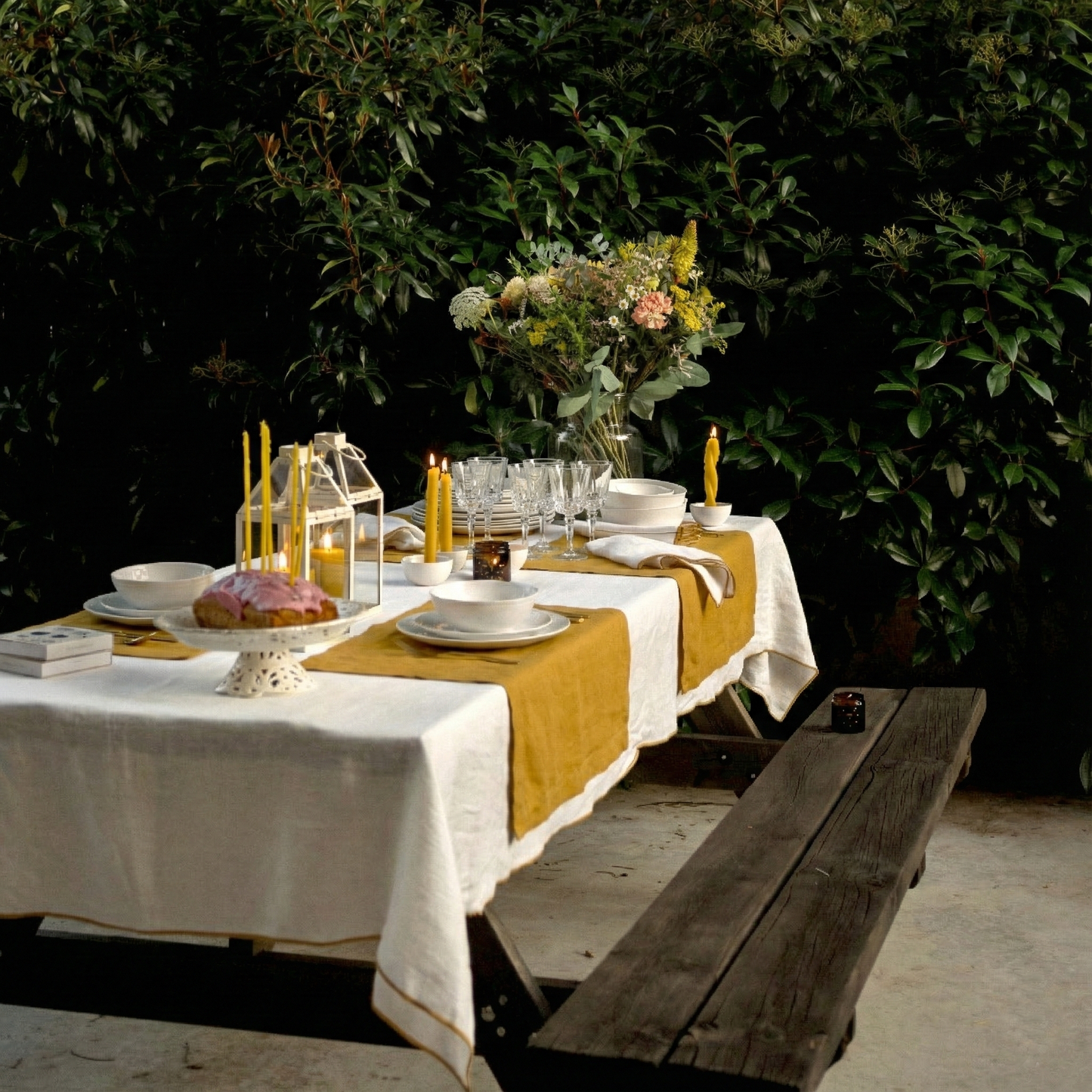 Mantel de lino BLANCO RÚSTICO